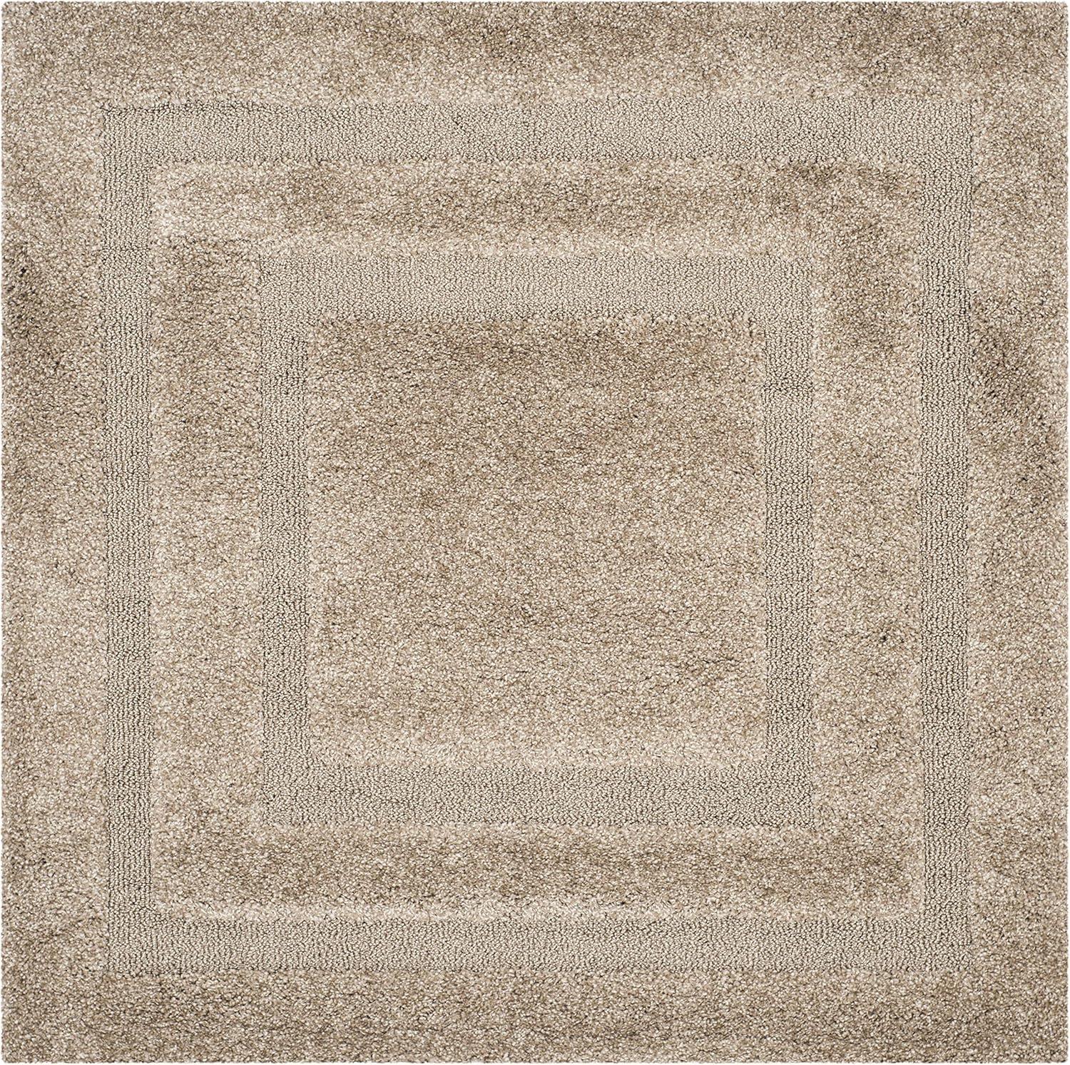 image:imageSAFAVIEH Florida Shag Collection Area Rug 53 x 76 Creme amp Creme Border Design NonShedding amp Easy Care 12inch Thick Ideal for High Traffic Areas in Living Room Bedroom SG4541111Beige