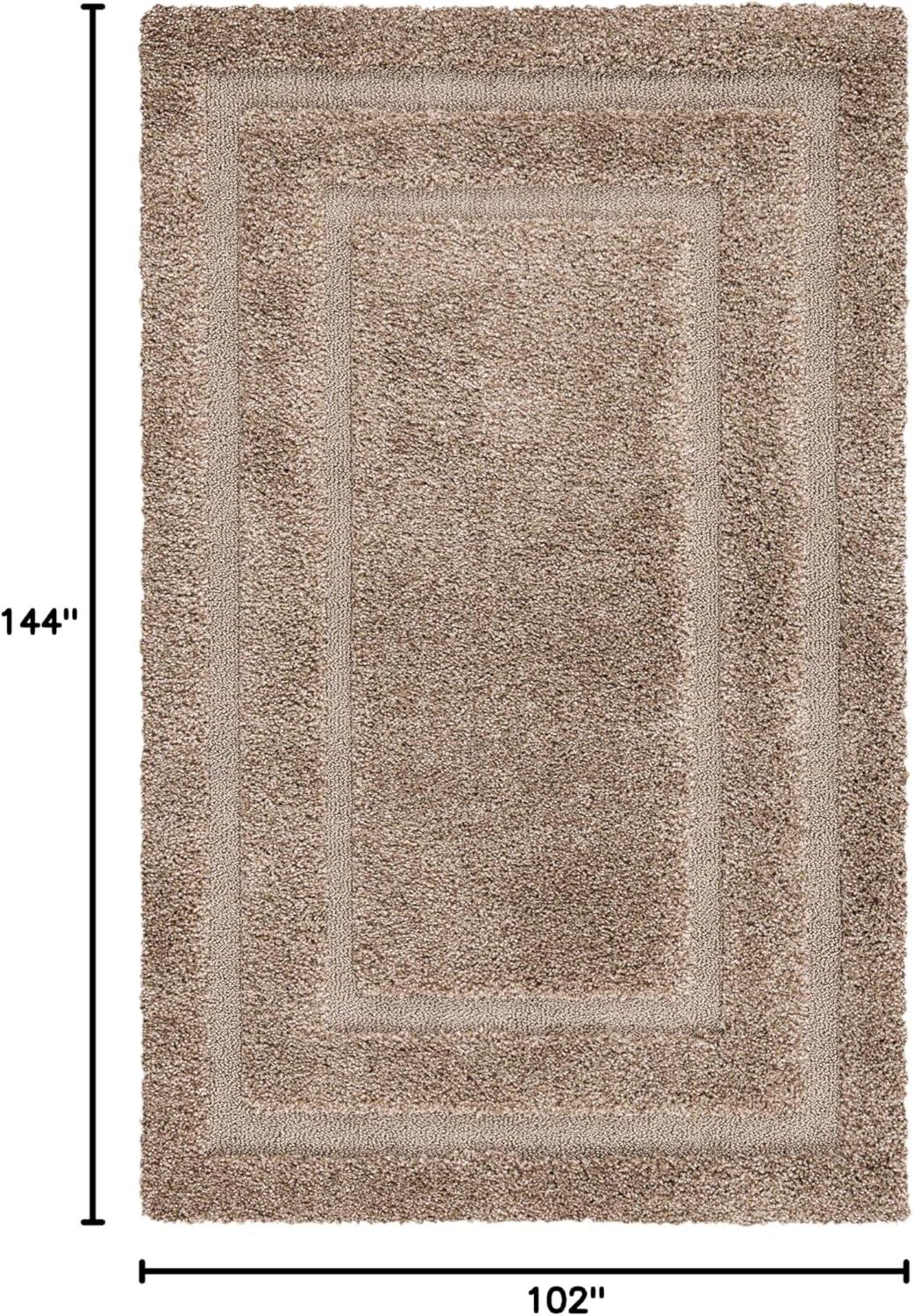 image:imageSAFAVIEH Florida Shag Collection Area Rug 53 x 76 Creme amp Creme Border Design NonShedding amp Easy Care 12inch Thick Ideal for High Traffic Areas in Living Room Bedroom SG4541111Beige