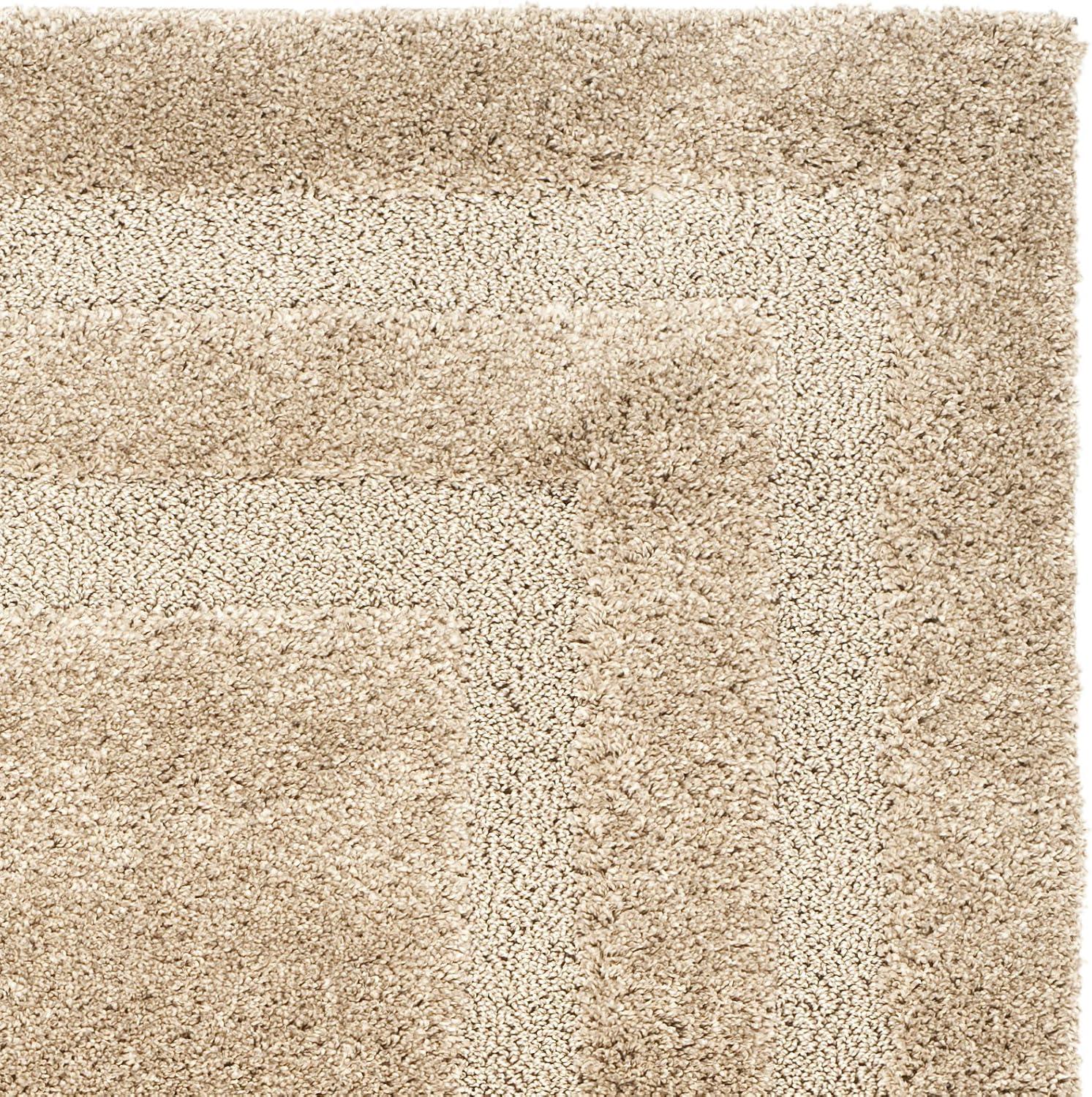 image:imageSAFAVIEH Florida Shag Collection Area Rug 53 x 76 Creme amp Creme Border Design NonShedding amp Easy Care 12inch Thick Ideal for High Traffic Areas in Living Room Bedroom SG4541111Beige
