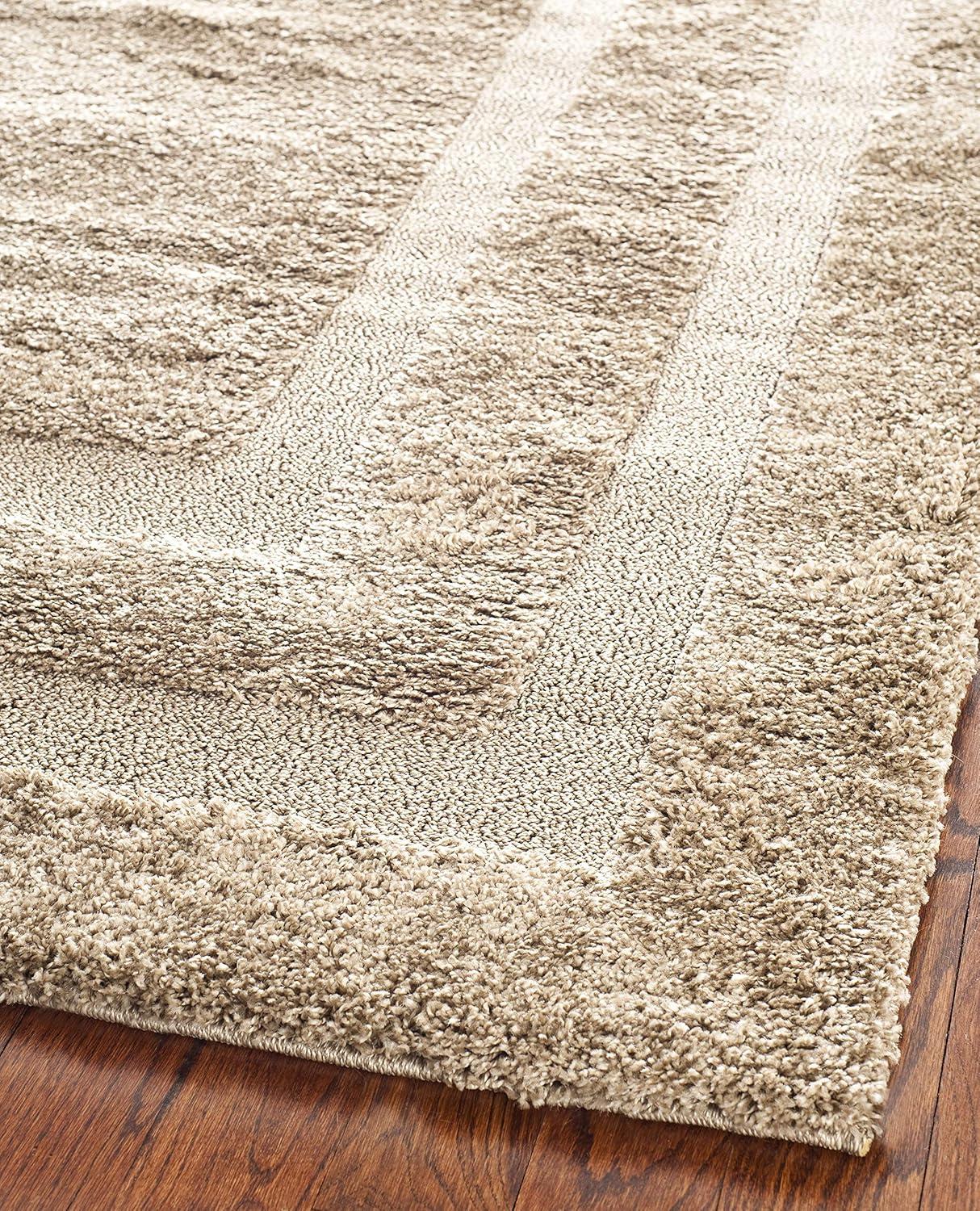image:imageSAFAVIEH Florida Shag Collection Area Rug 53 x 76 Creme amp Creme Border Design NonShedding amp Easy Care 12inch Thick Ideal for High Traffic Areas in Living Room Bedroom SG4541111Beige