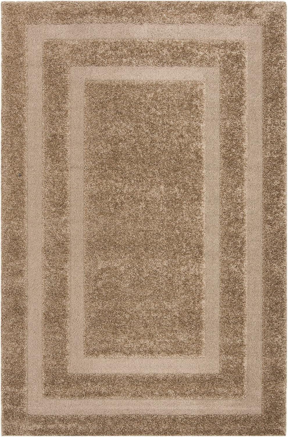 image:imageSAFAVIEH Florida Shag Collection Area Rug 53 x 76 Creme amp Creme Border Design NonShedding amp Easy Care 12inch Thick Ideal for High Traffic Areas in Living Room Bedroom SG4541111Beige