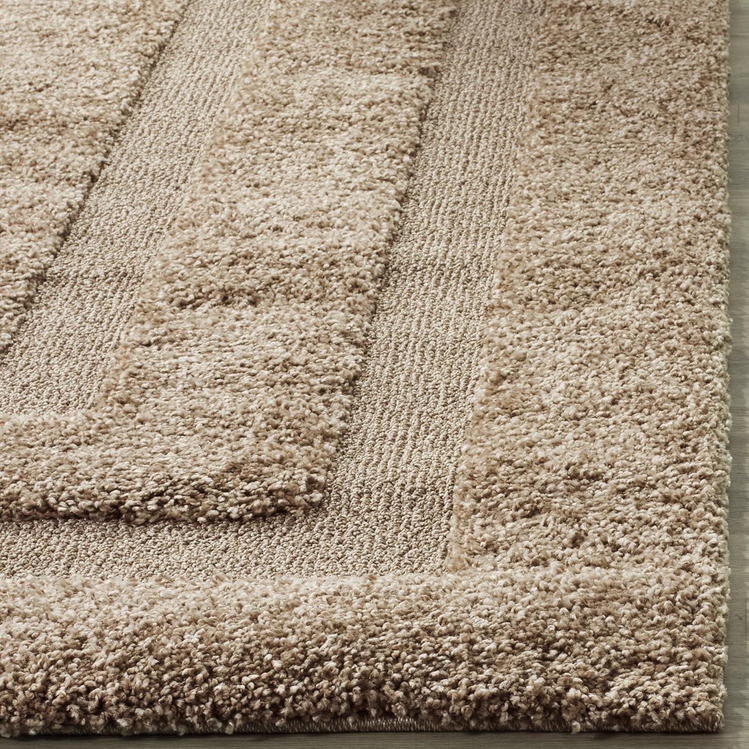 image:imageSAFAVIEH Florida Shag Collection Area Rug 53 x 76 Creme amp Creme Border Design NonShedding amp Easy Care 12inch Thick Ideal for High Traffic Areas in Living Room Bedroom SG4541111Beige
