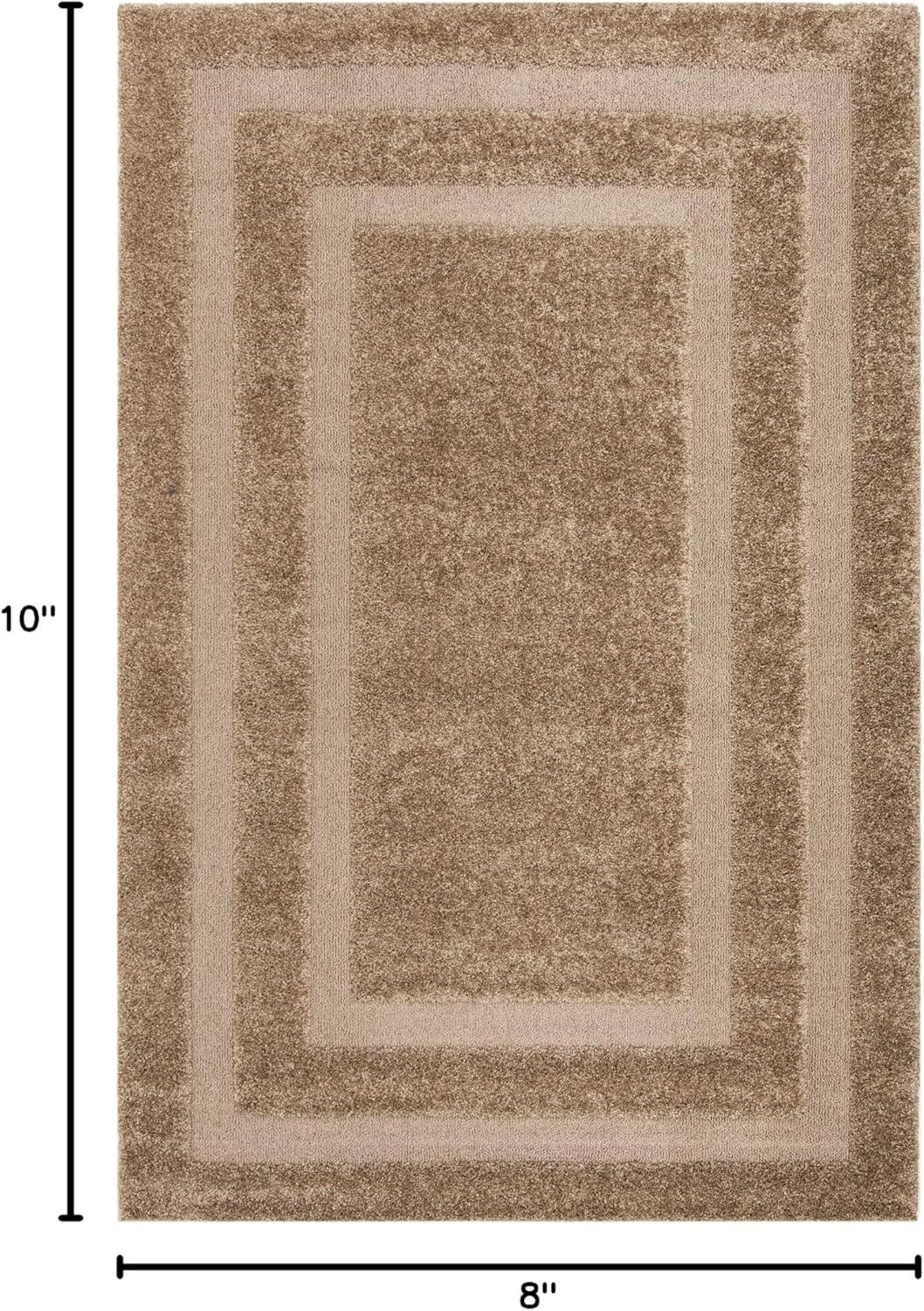 image:imageSAFAVIEH Florida Shag Collection Area Rug 53 x 76 Creme amp Creme Border Design NonShedding amp Easy Care 12inch Thick Ideal for High Traffic Areas in Living Room Bedroom SG4541111Beige