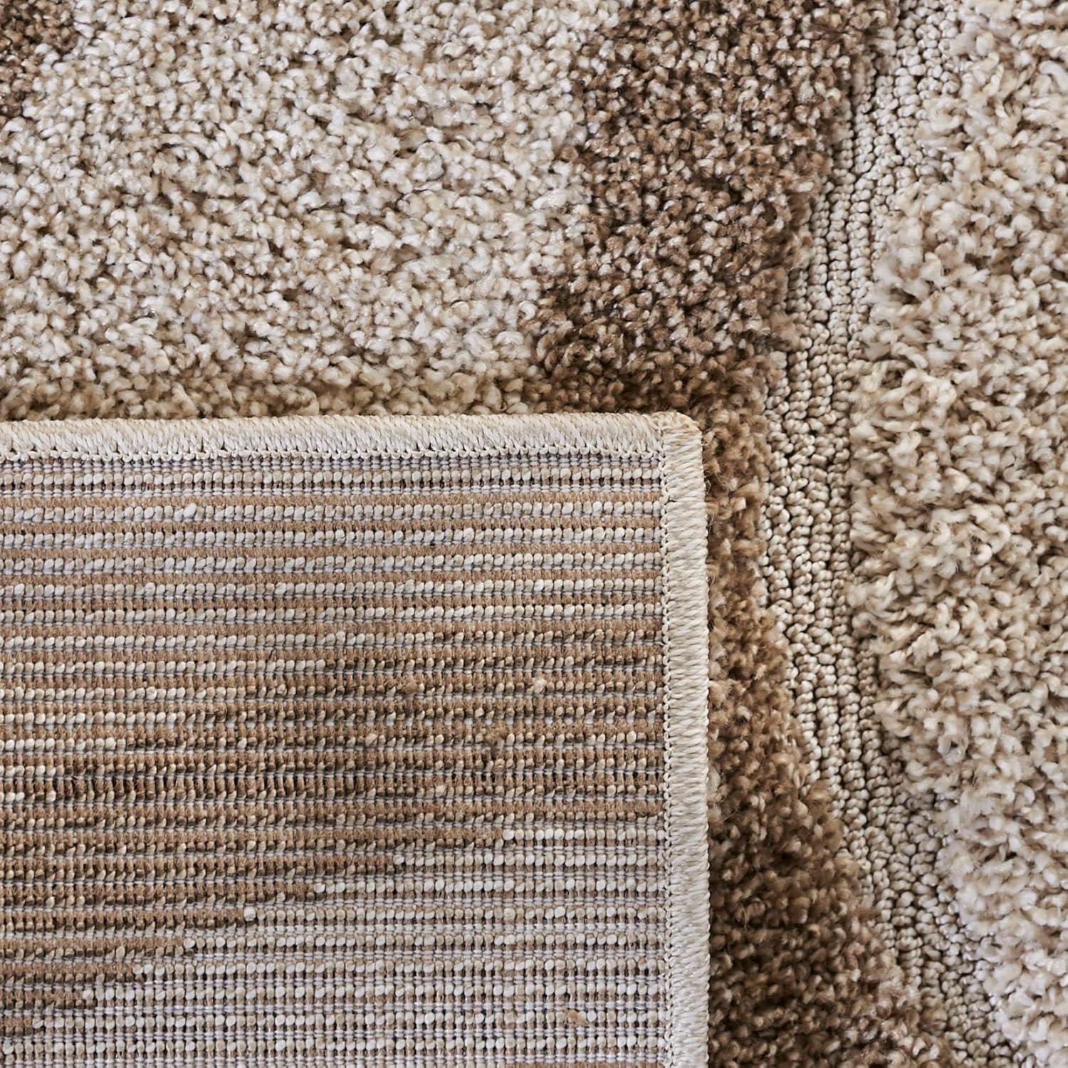 image:imageSAFAVIEH Florida Shag Collection Area Rug 86 x 12 Cream amp Smoke Modern Ogee Design NonShedding amp Easy Care 12inch Thick Ideal for High Traffic Areas in Living Room Bedroom SG4611179IvoryBeige
