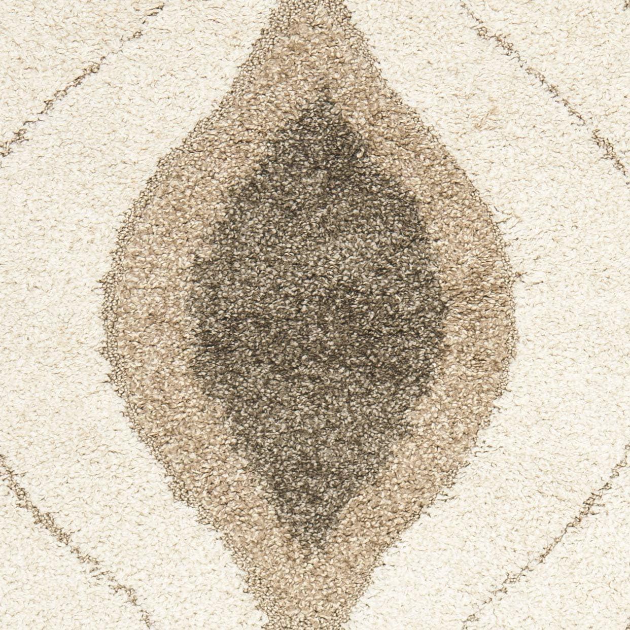 image:imageSAFAVIEH Florida Shag Collection Area Rug 86 x 12 Cream amp Smoke Modern Ogee Design NonShedding amp Easy Care 12inch Thick Ideal for High Traffic Areas in Living Room Bedroom SG4611179CreamSmoke