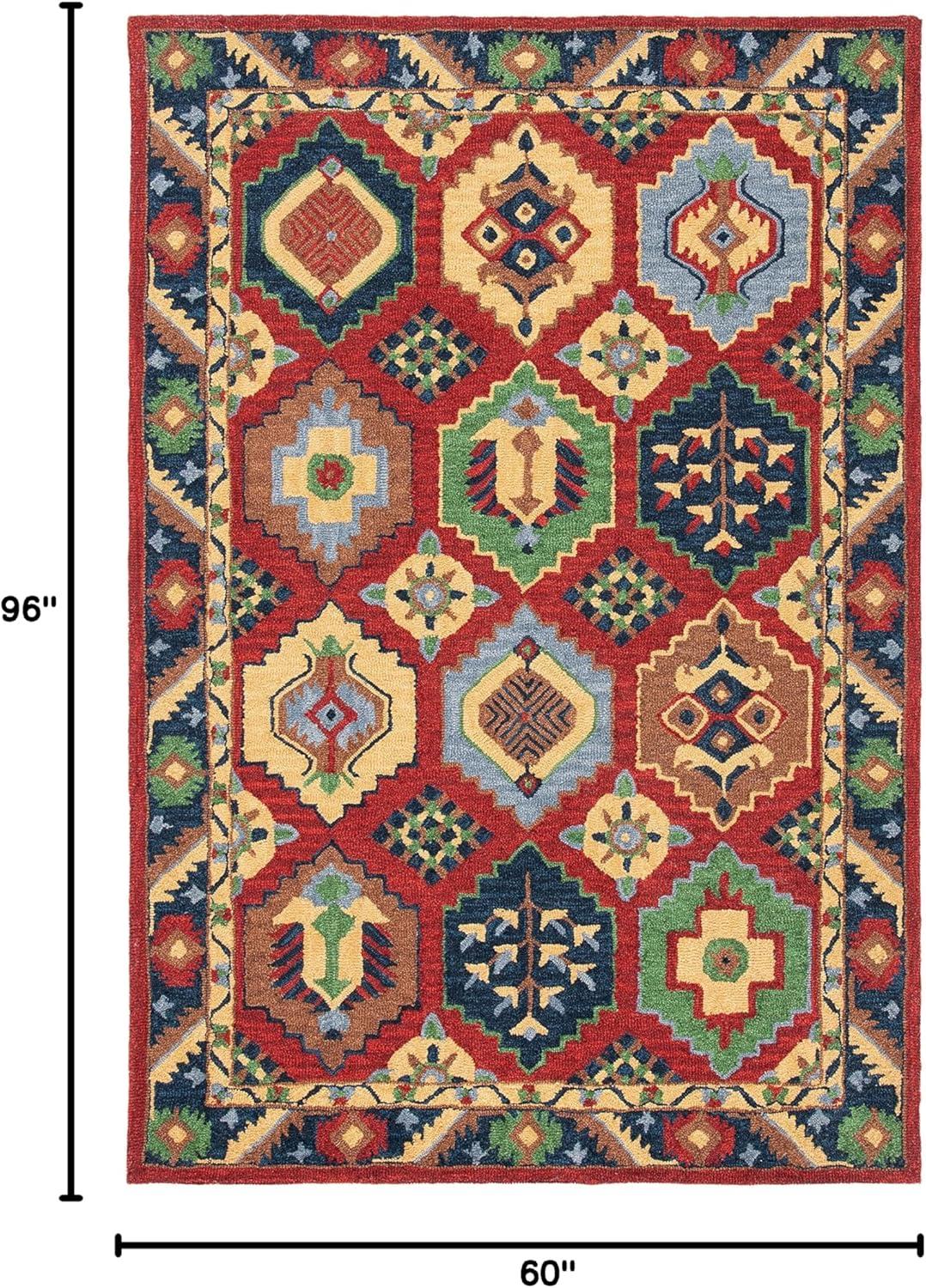 image:imageSAFAVIEH Heritage Collection 8 x 10 RedGold HG352Q Handmade Traditional Oriental Premium Wool Area RugRedGold