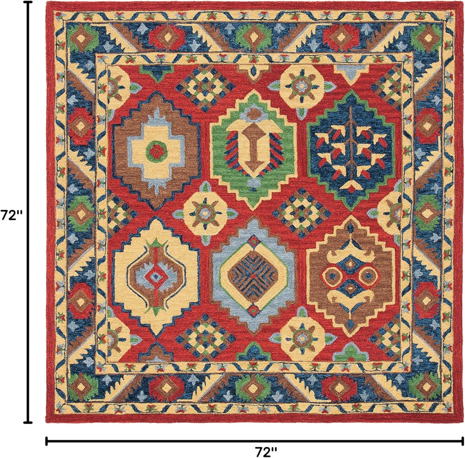 image:imageSAFAVIEH Heritage Collection 8 x 10 RedGold HG352Q Handmade Traditional Oriental Premium Wool Area RugRedGold