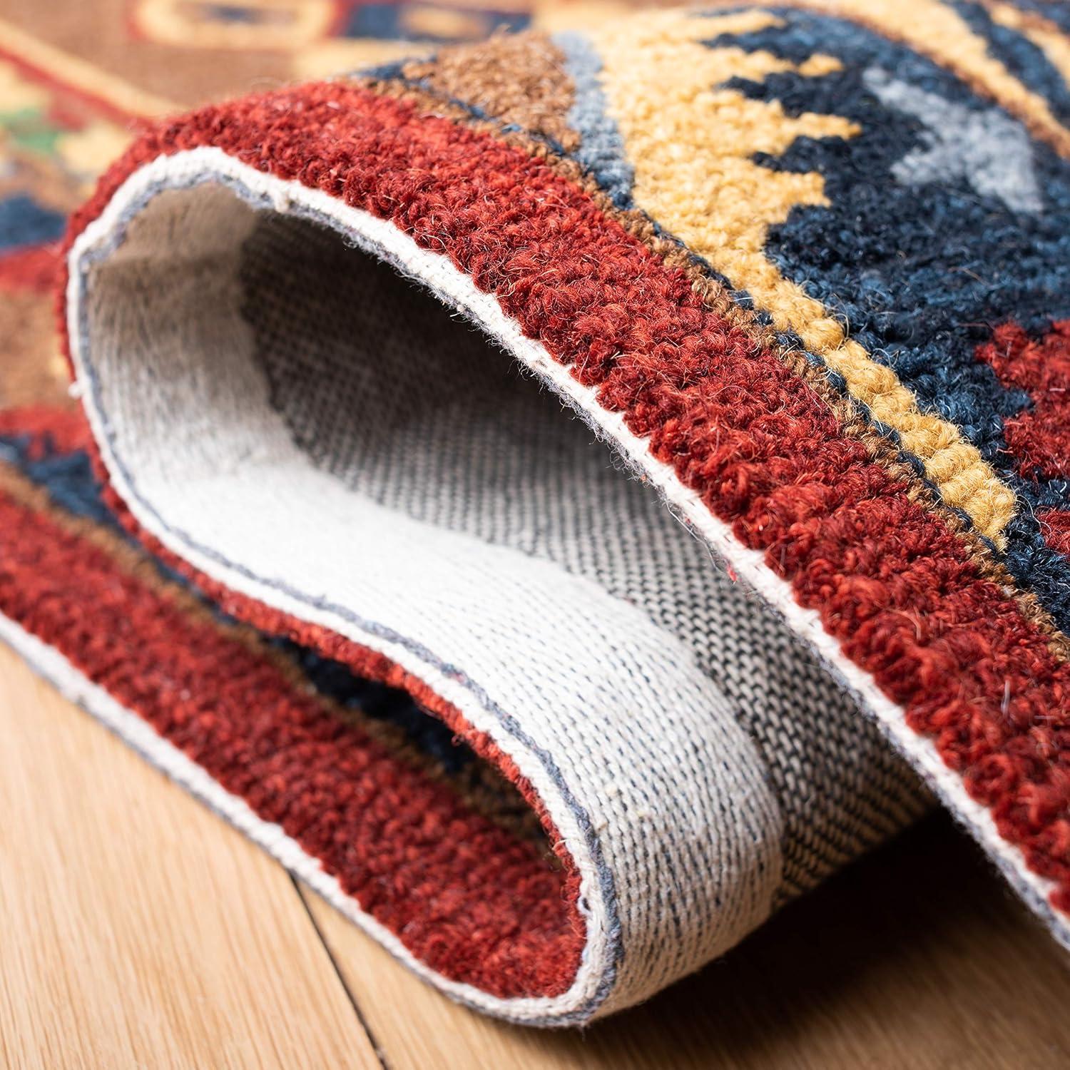 image:imageSAFAVIEH Heritage Collection 8 x 10 RedGold HG352Q Handmade Traditional Oriental Premium Wool Area RugRedGold