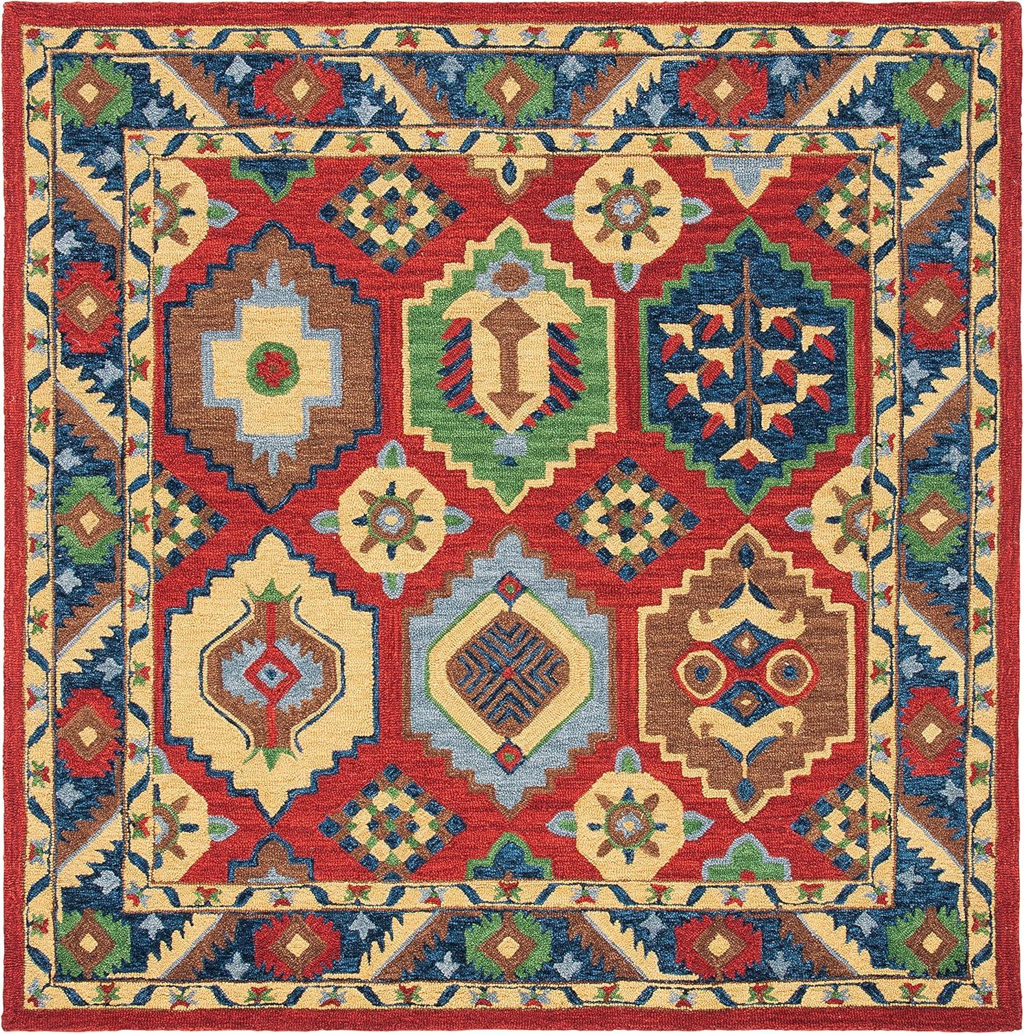 image:imageSAFAVIEH Heritage Collection 8 x 10 RedGold HG352Q Handmade Traditional Oriental Premium Wool Area RugRedGold