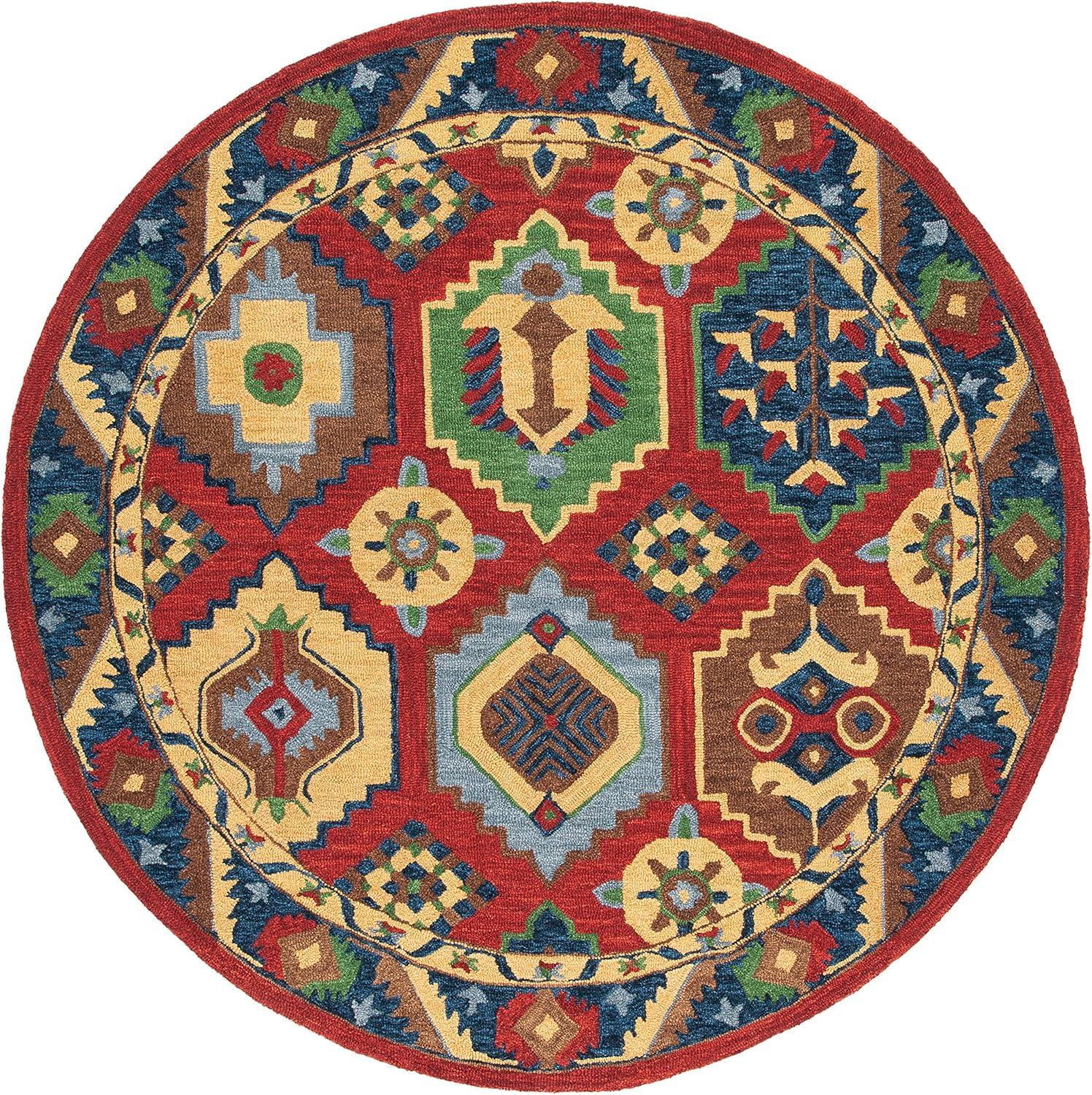 image:imageSAFAVIEH Heritage Collection 8 x 10 RedGold HG352Q Handmade Traditional Oriental Premium Wool Area RugRedGold