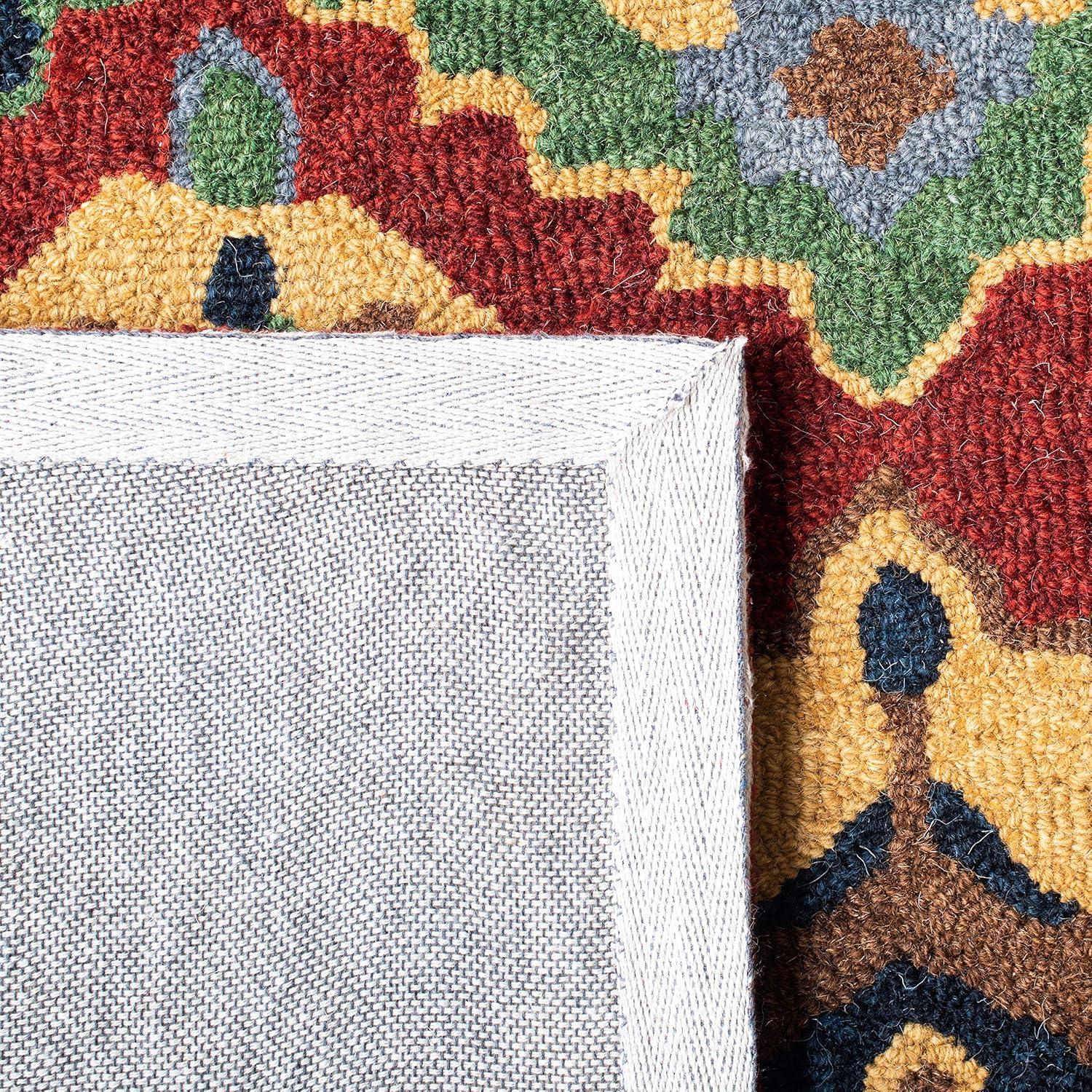 image:imageSAFAVIEH Heritage Collection 8 x 10 RedGold HG352Q Handmade Traditional Oriental Premium Wool Area RugRedGold