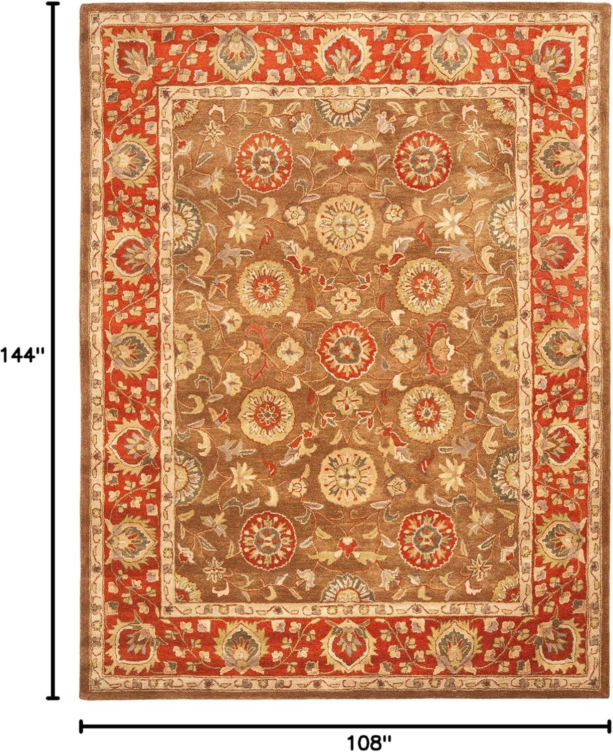 image:imageSAFAVIEH Heritage Collection Area Rug 5 x 8 Beige amp Rust Handmade Traditional Oriental Wool Ideal for High Traffic Areas in Living Room Bedroom HG963ABeigeRust