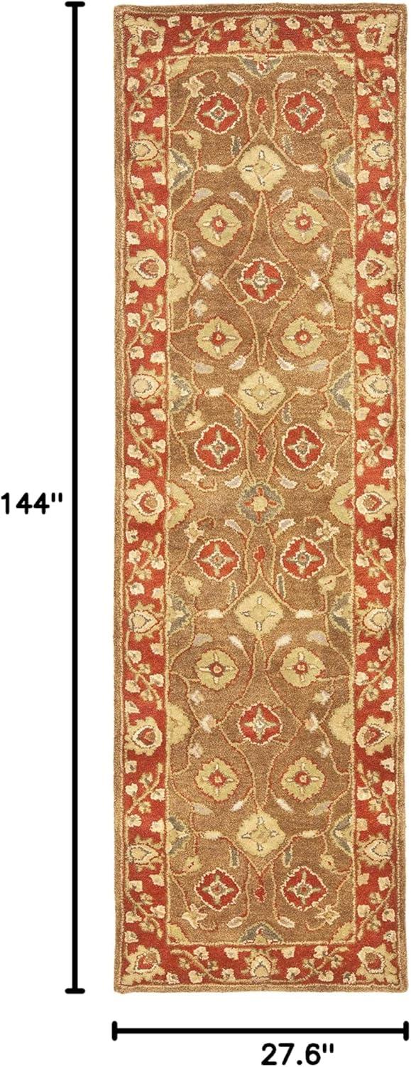 image:imageSAFAVIEH Heritage Collection Area Rug 5 x 8 Beige amp Rust Handmade Traditional Oriental Wool Ideal for High Traffic Areas in Living Room Bedroom HG963ABeigeRust