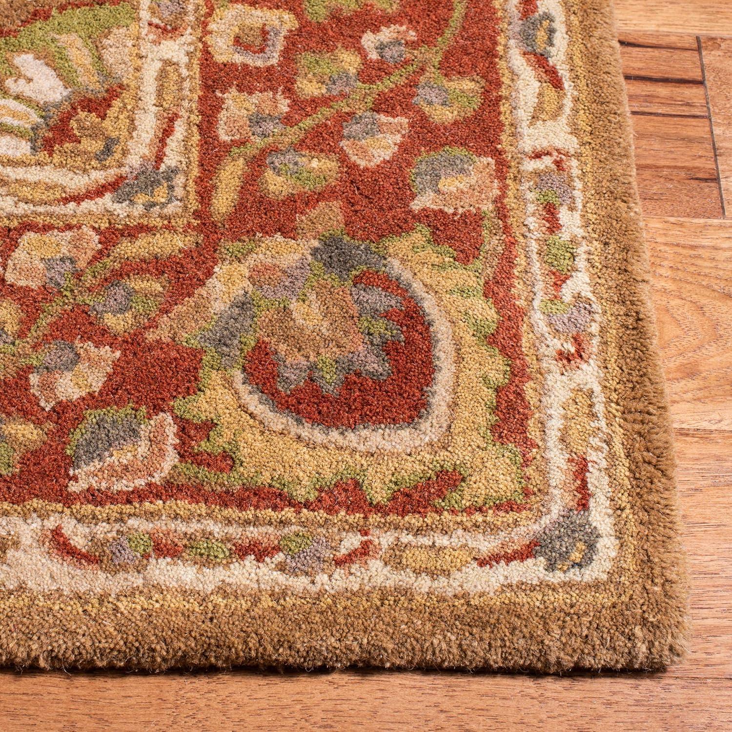 image:imageSAFAVIEH Heritage Collection Area Rug 5 x 8 Beige amp Rust Handmade Traditional Oriental Wool Ideal for High Traffic Areas in Living Room Bedroom HG963ABeigeRust
