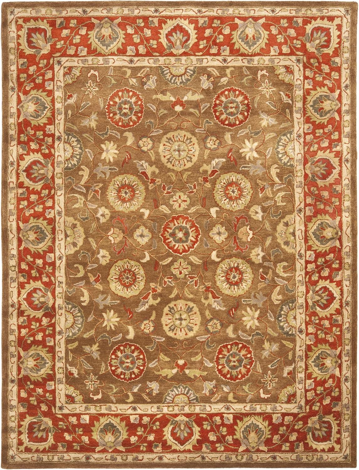 image:imageSAFAVIEH Heritage Collection Area Rug 5 x 8 Beige amp Rust Handmade Traditional Oriental Wool Ideal for High Traffic Areas in Living Room Bedroom HG963ABeigeRust