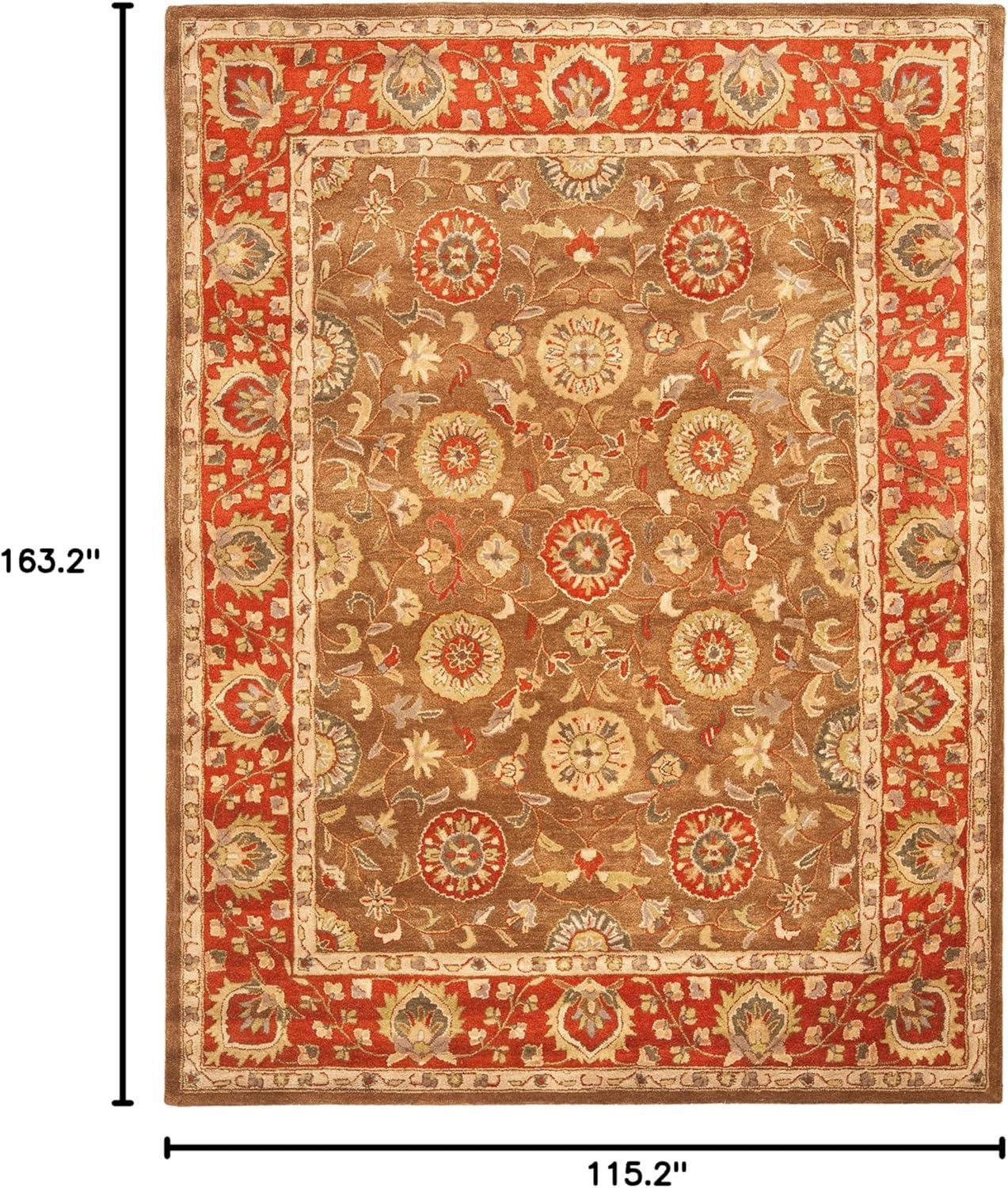 image:imageSAFAVIEH Heritage Collection Area Rug 5 x 8 Beige amp Rust Handmade Traditional Oriental Wool Ideal for High Traffic Areas in Living Room Bedroom HG963ABeigeRust