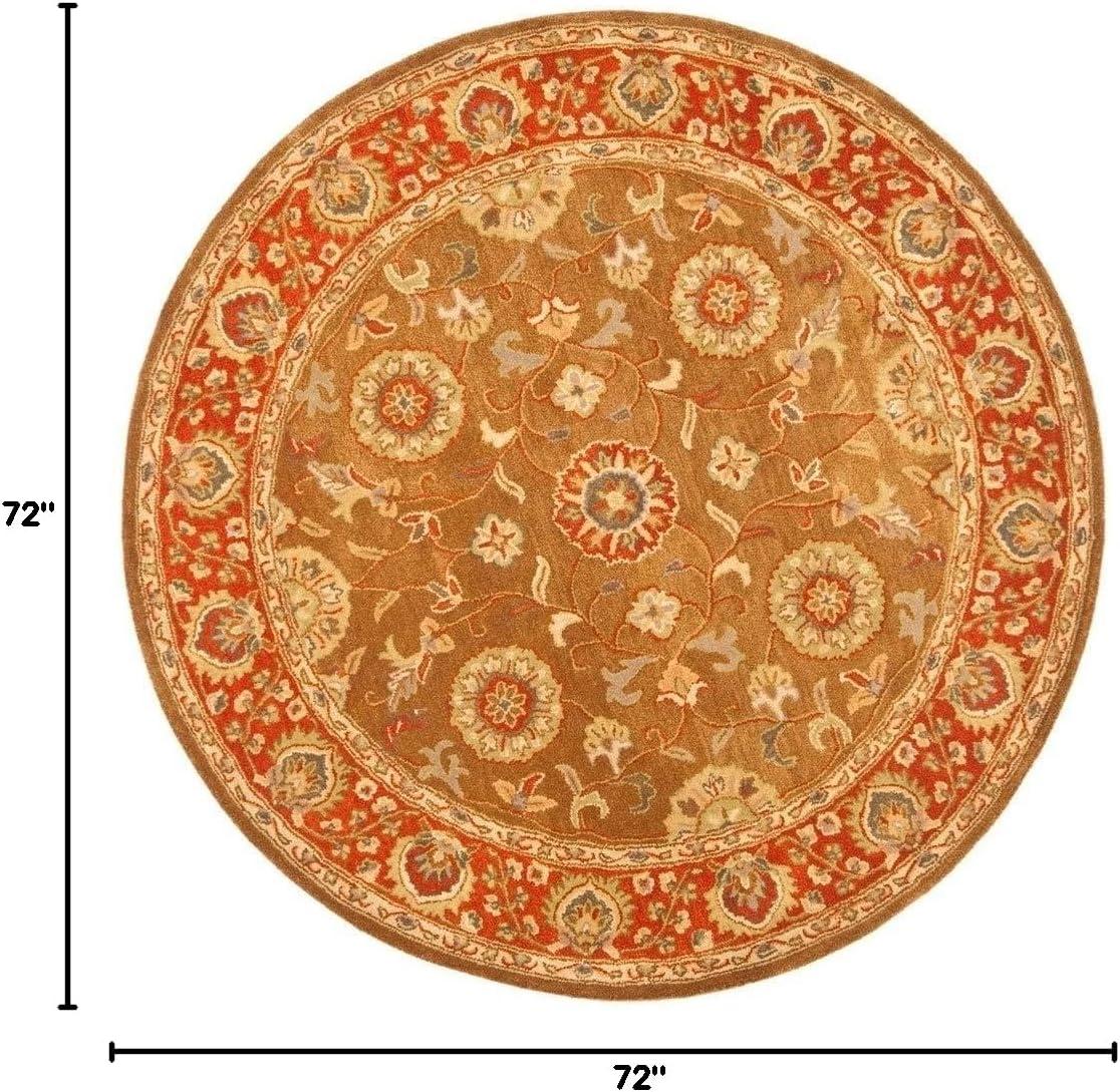 image:imageSAFAVIEH Heritage Collection Area Rug 5 x 8 Beige amp Rust Handmade Traditional Oriental Wool Ideal for High Traffic Areas in Living Room Bedroom HG963ABeigeRust