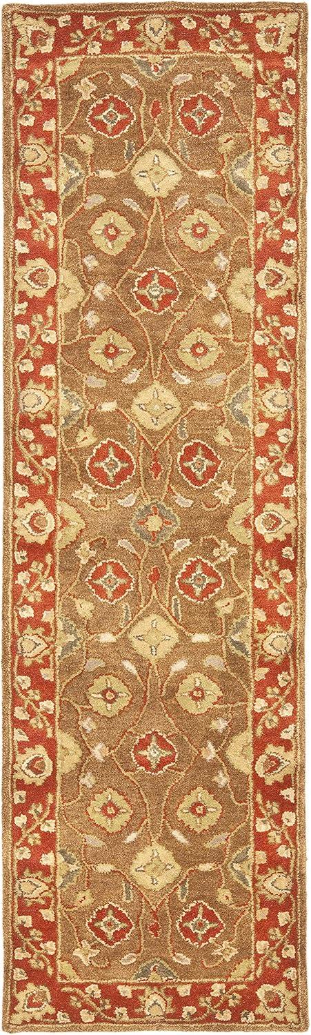 image:imageSAFAVIEH Heritage Collection Area Rug 5 x 8 Beige amp Rust Handmade Traditional Oriental Wool Ideal for High Traffic Areas in Living Room Bedroom HG963ABeigeRust