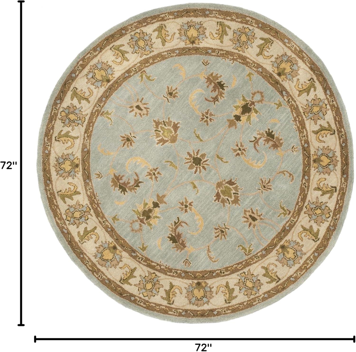 image:imageSAFAVIEH Heritage Collection Area Rug 5 x 8 Light Blue amp Beige Handmade Traditional Oriental Wool Ideal for High Traffic Areas in Living Room Bedroom HG913ALight BlueBeige
