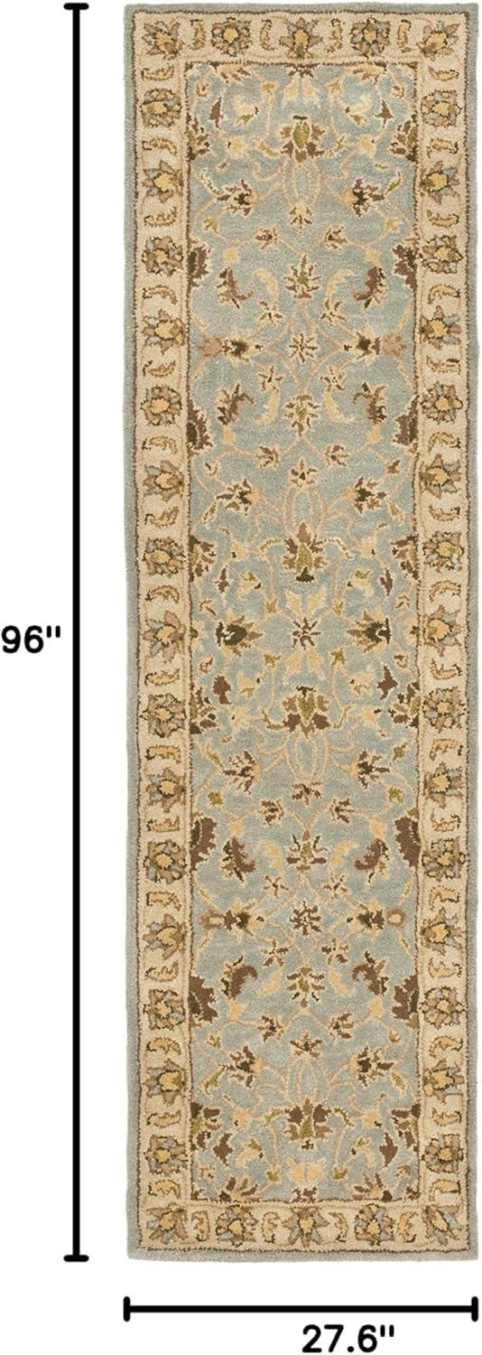 image:imageSAFAVIEH Heritage Collection Area Rug 5 x 8 Light Blue amp Beige Handmade Traditional Oriental Wool Ideal for High Traffic Areas in Living Room Bedroom HG913ALight BlueBeige