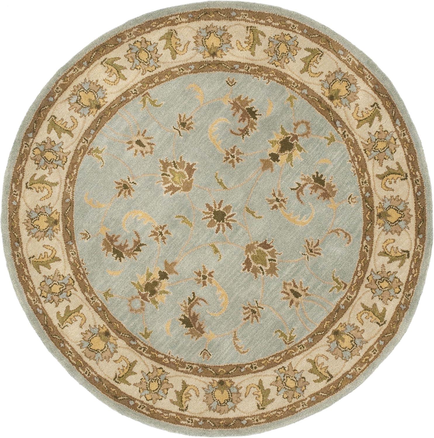 image:imageSAFAVIEH Heritage Collection Area Rug 5 x 8 Light Blue amp Beige Handmade Traditional Oriental Wool Ideal for High Traffic Areas in Living Room Bedroom HG913ALight BlueBeige