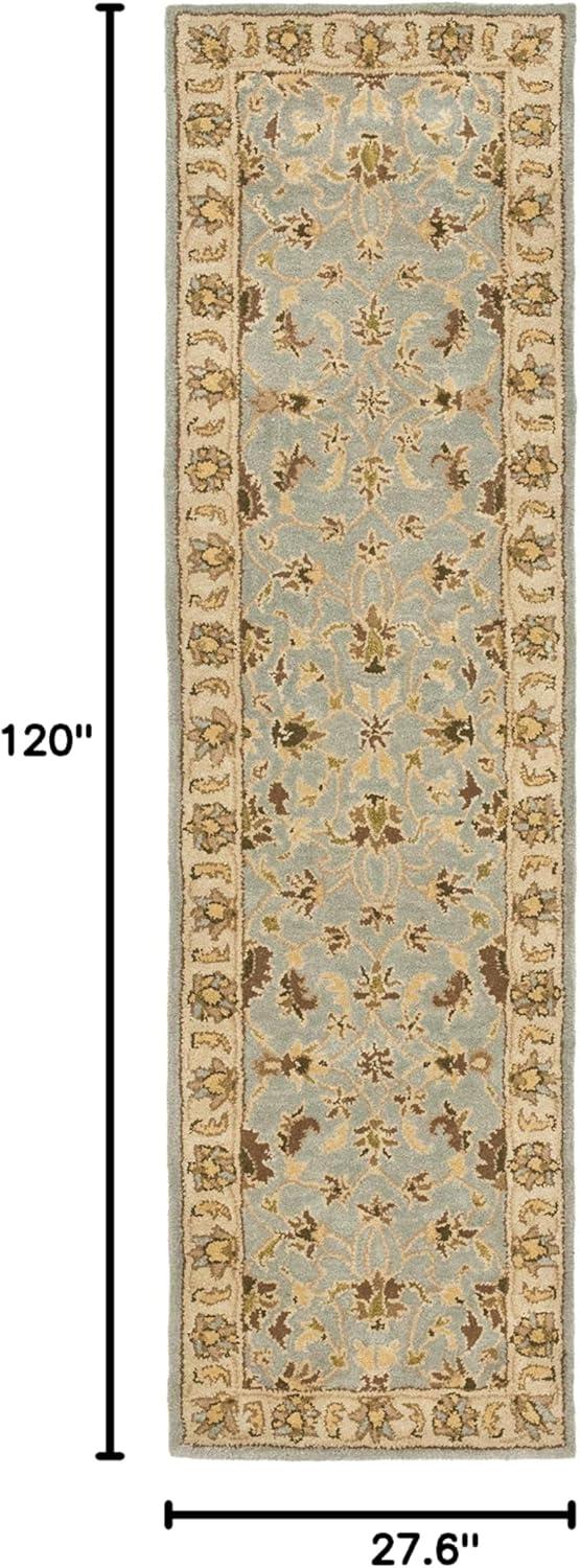 image:imageSAFAVIEH Heritage Collection Area Rug 5 x 8 Light Blue amp Beige Handmade Traditional Oriental Wool Ideal for High Traffic Areas in Living Room Bedroom HG913ALight BlueBeige