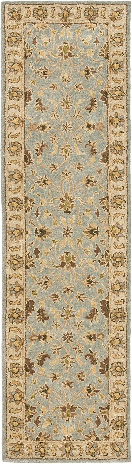 image:imageSAFAVIEH Heritage Collection Area Rug 5 x 8 Light Blue amp Beige Handmade Traditional Oriental Wool Ideal for High Traffic Areas in Living Room Bedroom HG913ALight BlueBeige