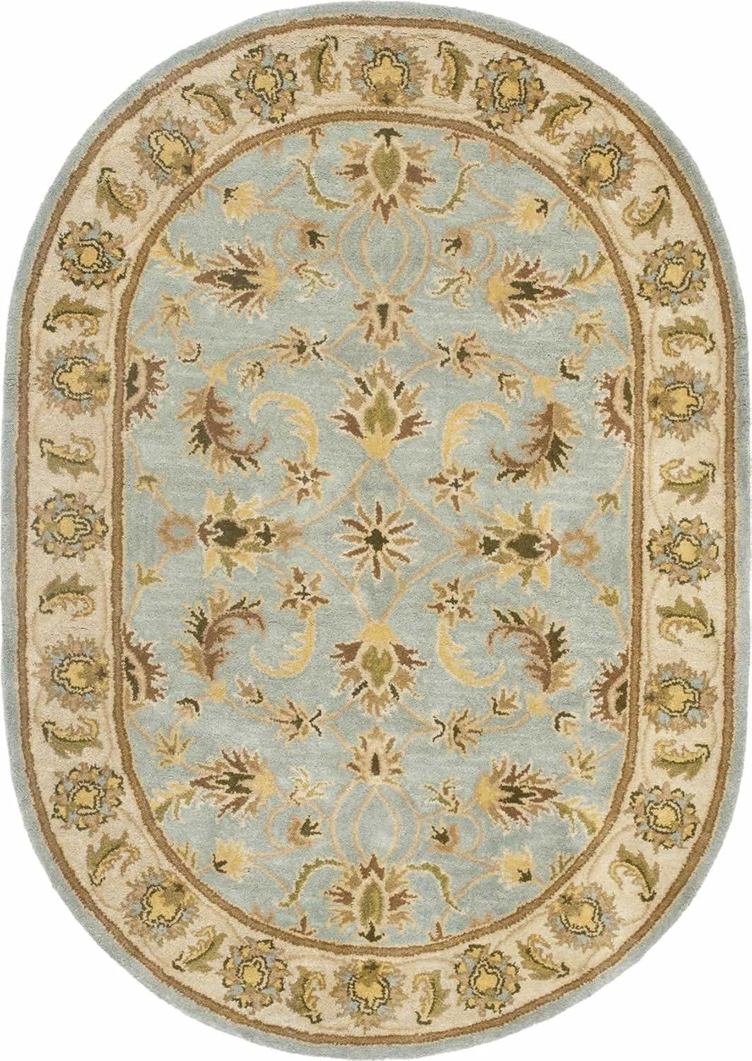image:imageSAFAVIEH Heritage Collection Area Rug 5 x 8 Light Blue amp Beige Handmade Traditional Oriental Wool Ideal for High Traffic Areas in Living Room Bedroom HG913ALight BlueBeige