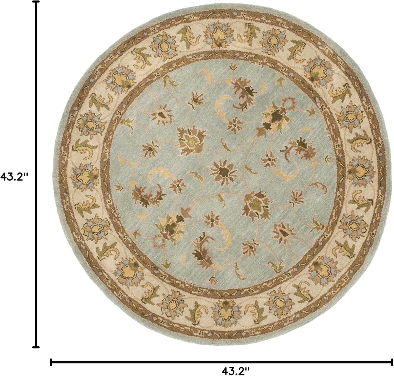 image:imageSAFAVIEH Heritage Collection Area Rug 5 x 8 Light Blue amp Beige Handmade Traditional Oriental Wool Ideal for High Traffic Areas in Living Room Bedroom HG913ALight BlueBeige