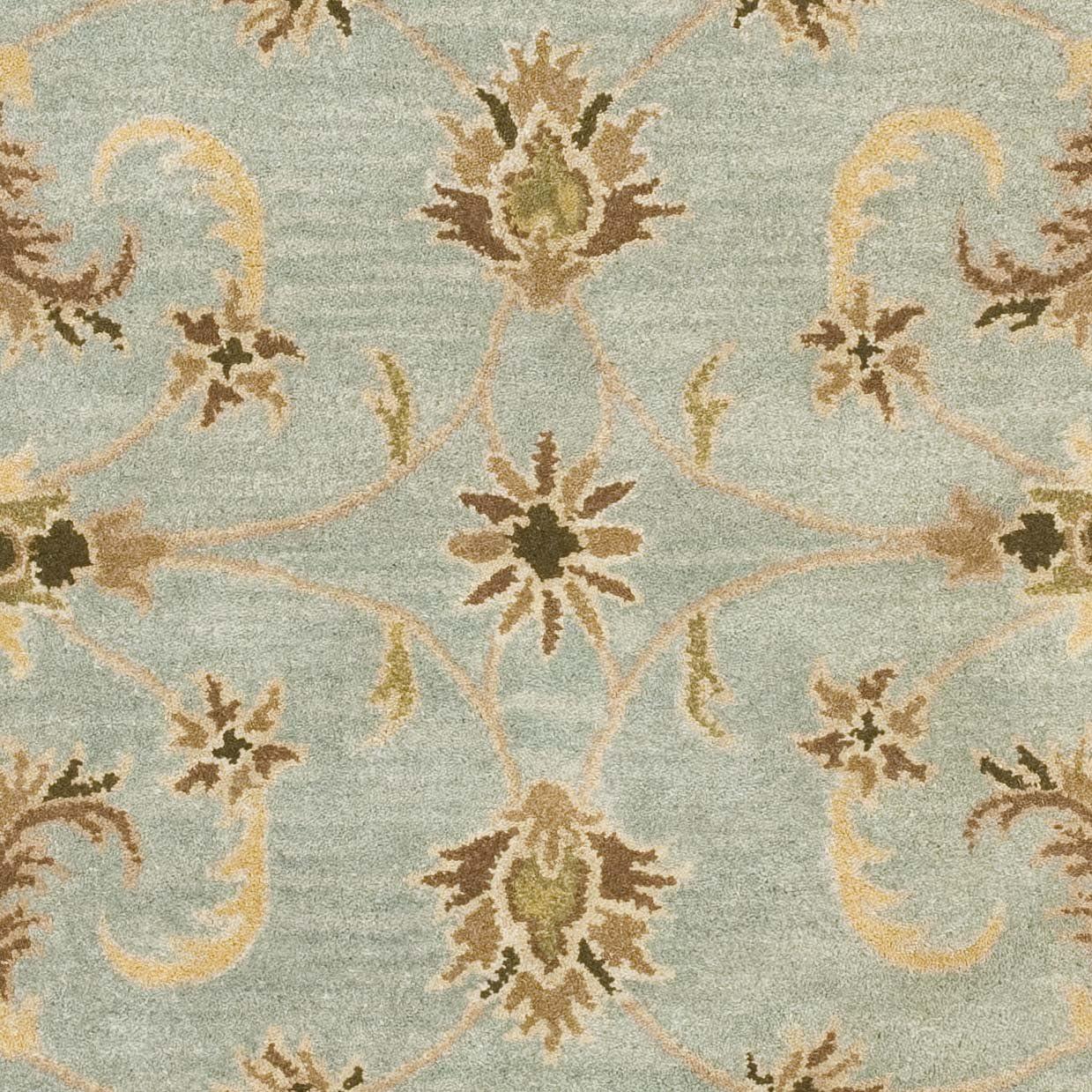 image:imageSAFAVIEH Heritage Collection Area Rug 5 x 8 Light Blue amp Beige Handmade Traditional Oriental Wool Ideal for High Traffic Areas in Living Room Bedroom HG913ALight BlueBeige