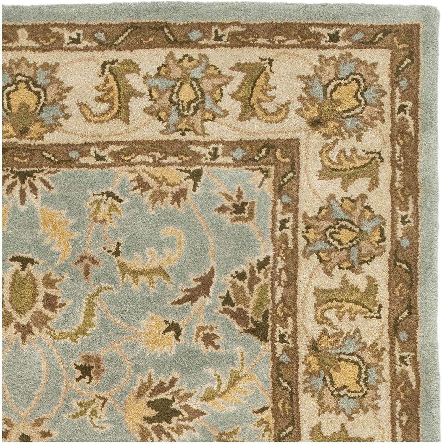 image:imageSAFAVIEH Heritage Collection Area Rug 5 x 8 Light Blue amp Beige Handmade Traditional Oriental Wool Ideal for High Traffic Areas in Living Room Bedroom HG913ALight BlueBeige