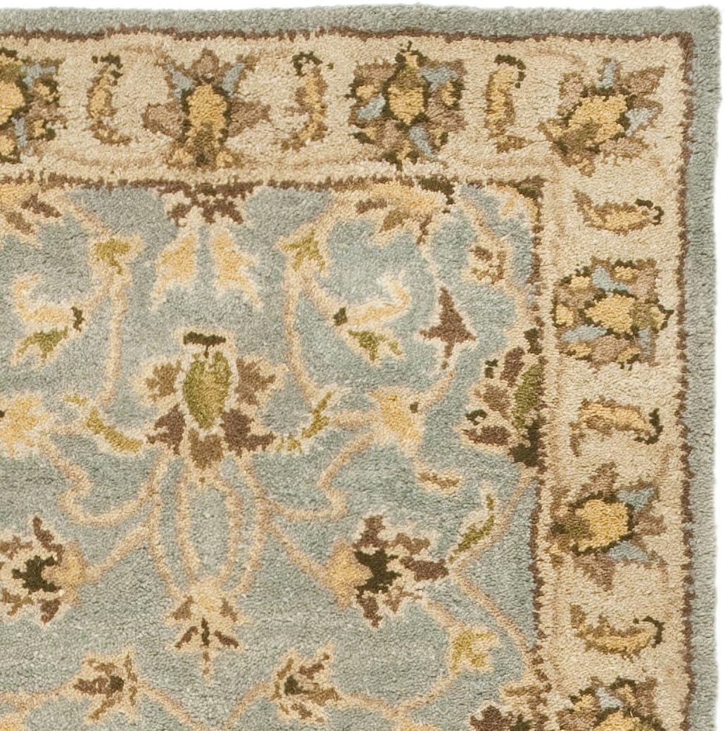 image:imageSAFAVIEH Heritage Collection Area Rug 5 x 8 Light Blue amp Beige Handmade Traditional Oriental Wool Ideal for High Traffic Areas in Living Room Bedroom HG913ALight BlueBeige