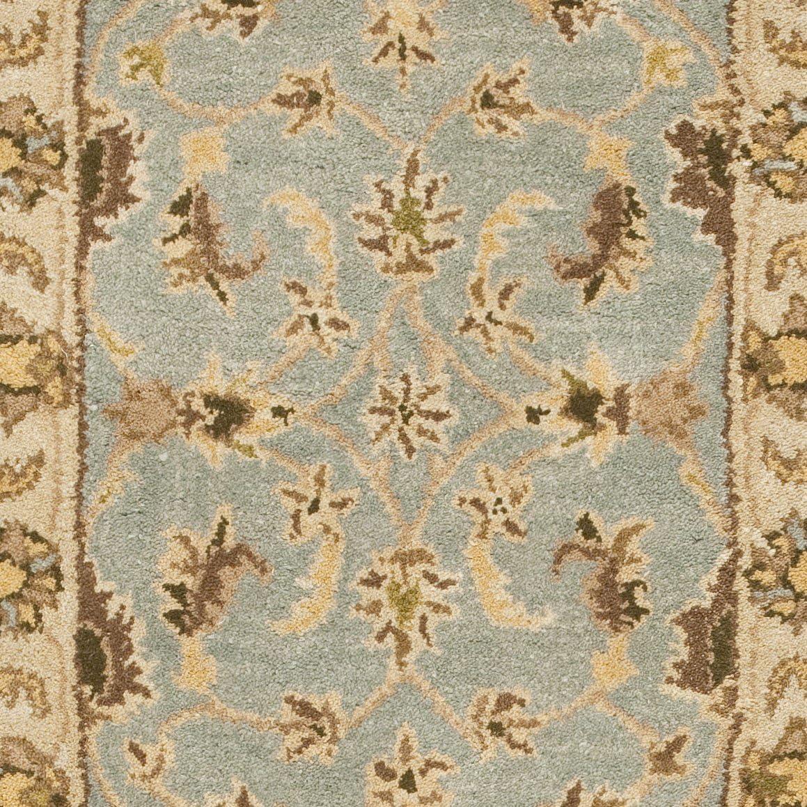 image:imageSAFAVIEH Heritage Collection Area Rug 5 x 8 Light Blue amp Beige Handmade Traditional Oriental Wool Ideal for High Traffic Areas in Living Room Bedroom HG913ALight BlueBeige