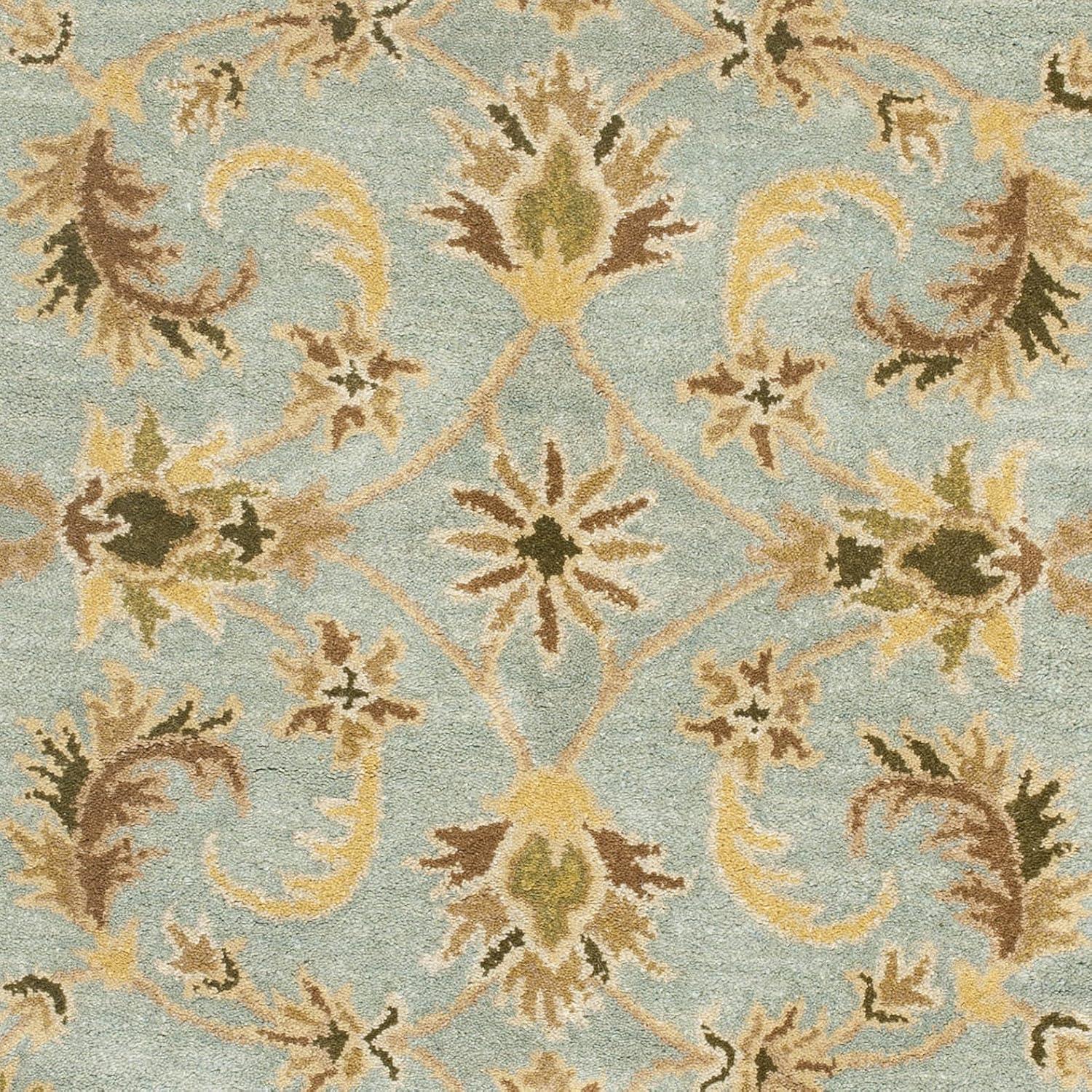 image:imageSAFAVIEH Heritage Collection Area Rug 5 x 8 Light Blue amp Beige Handmade Traditional Oriental Wool Ideal for High Traffic Areas in Living Room Bedroom HG913ALight BlueBeige