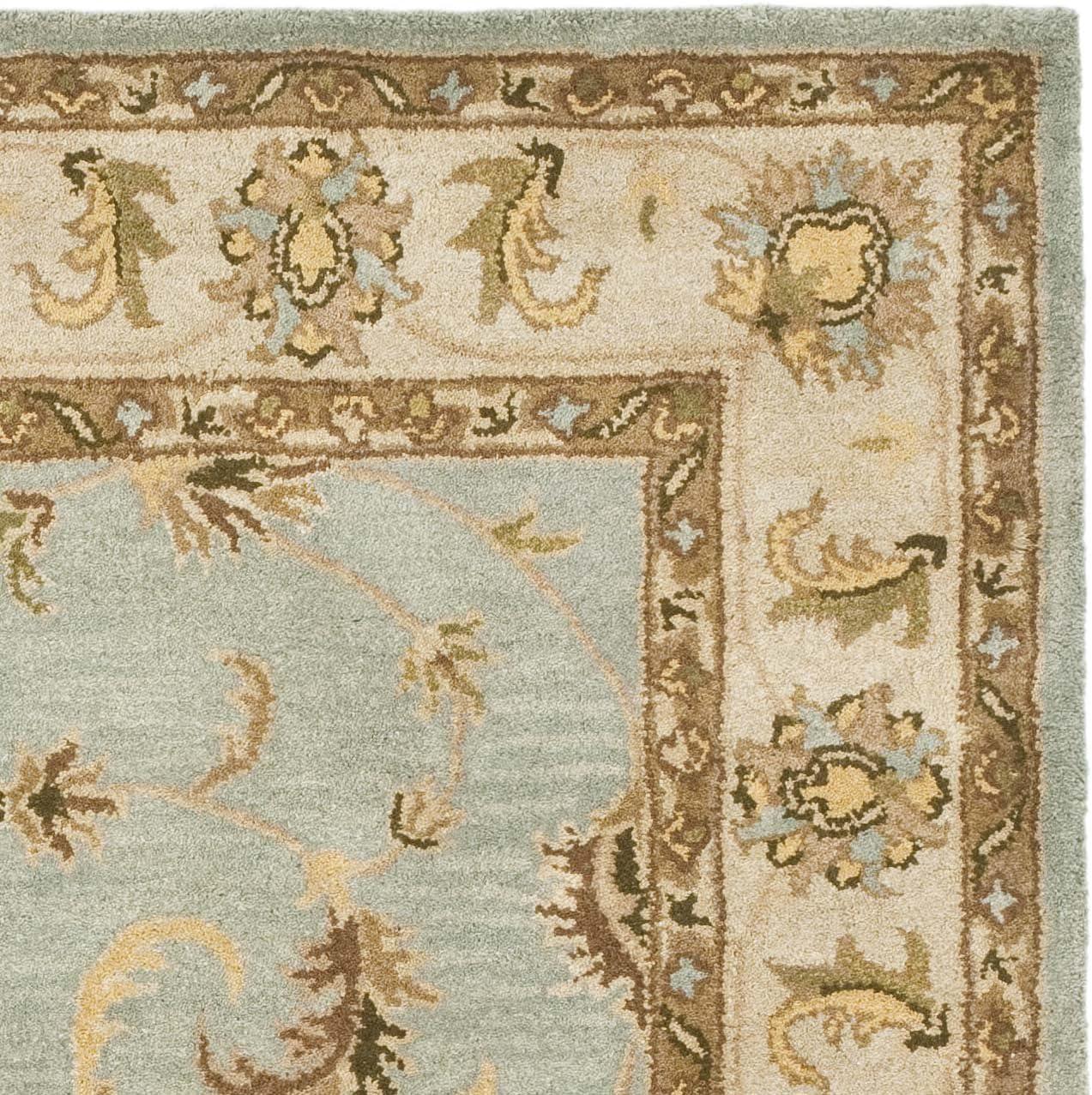 image:imageSAFAVIEH Heritage Collection Area Rug 5 x 8 Light Blue amp Beige Handmade Traditional Oriental Wool Ideal for High Traffic Areas in Living Room Bedroom HG913ALight BlueBeige