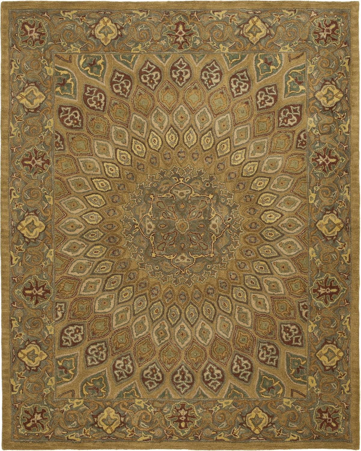 image:imageSAFAVIEH Heritage Collection Area Rug 5 x 8 Light Brown amp Grey Handmade Traditional Oriental Wool Ideal for High Traffic Areas in Living Room Bedroom HG914ALight BrownGrey
