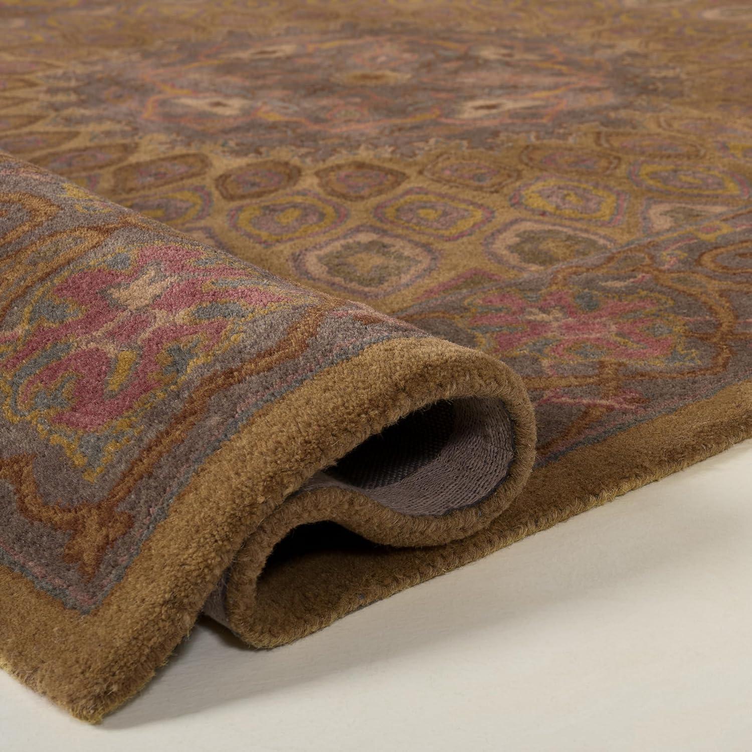 image:imageSAFAVIEH Heritage Collection Area Rug 5 x 8 Light Brown amp Grey Handmade Traditional Oriental Wool Ideal for High Traffic Areas in Living Room Bedroom HG914ALight BrownGrey