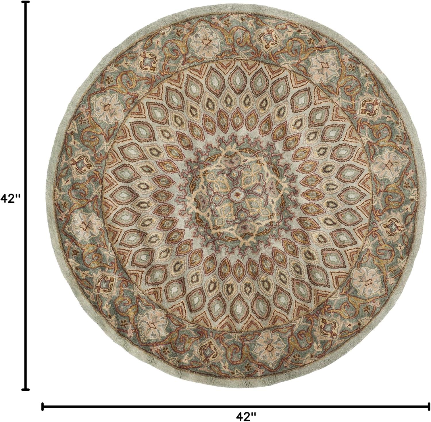 image:imageSAFAVIEH Heritage Collection Area Rug 5 x 8 Light Brown amp Grey Handmade Traditional Oriental Wool Ideal for High Traffic Areas in Living Room Bedroom HG914ABlueGrey