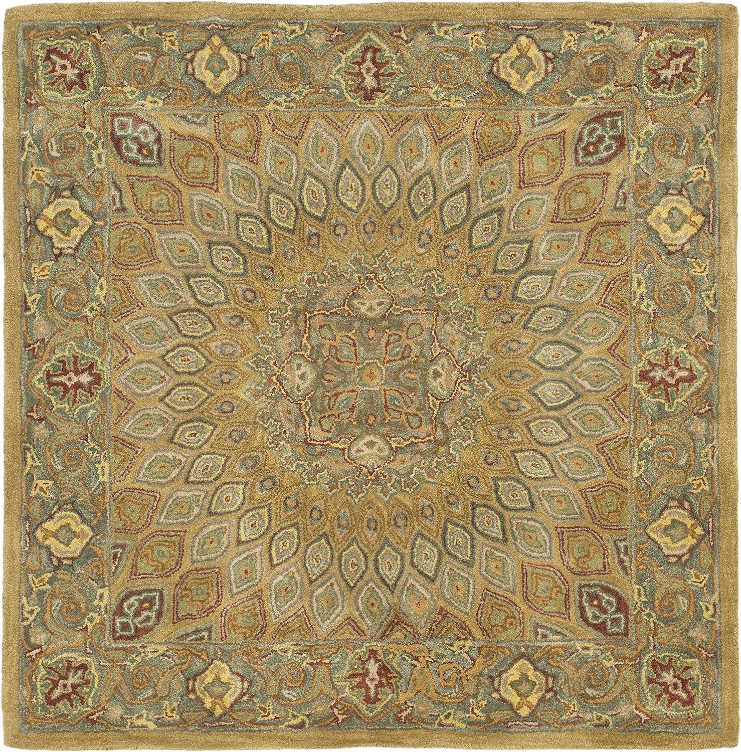 image:imageSAFAVIEH Heritage Collection Area Rug 5 x 8 Light Brown amp Grey Handmade Traditional Oriental Wool Ideal for High Traffic Areas in Living Room Bedroom HG914ALight BrownGrey