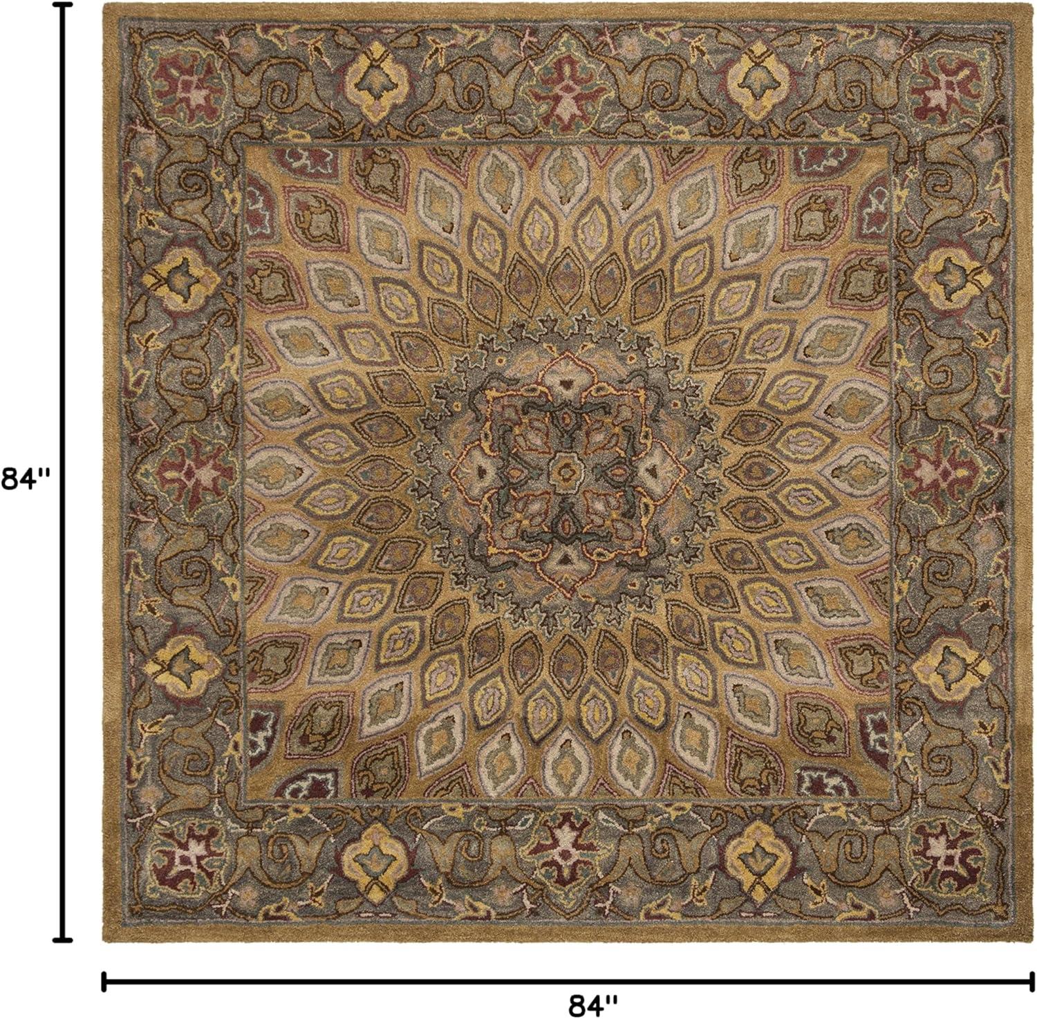 image:imageSAFAVIEH Heritage Collection Area Rug 5 x 8 Light Brown amp Grey Handmade Traditional Oriental Wool Ideal for High Traffic Areas in Living Room Bedroom HG914ALight BrownGrey