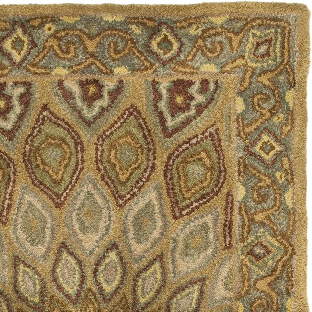 image:imageSAFAVIEH Heritage Collection Area Rug 5 x 8 Light Brown amp Grey Handmade Traditional Oriental Wool Ideal for High Traffic Areas in Living Room Bedroom HG914ALight BrownGrey