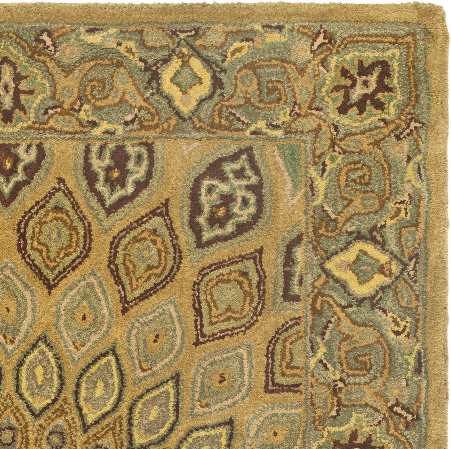 image:imageSAFAVIEH Heritage Collection Area Rug 5 x 8 Light Brown amp Grey Handmade Traditional Oriental Wool Ideal for High Traffic Areas in Living Room Bedroom HG914ALight BrownGrey