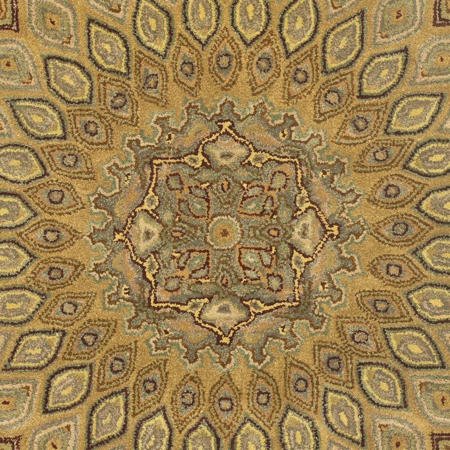 image:imageSAFAVIEH Heritage Collection Area Rug 5 x 8 Light Brown amp Grey Handmade Traditional Oriental Wool Ideal for High Traffic Areas in Living Room Bedroom HG914ALight BrownGrey