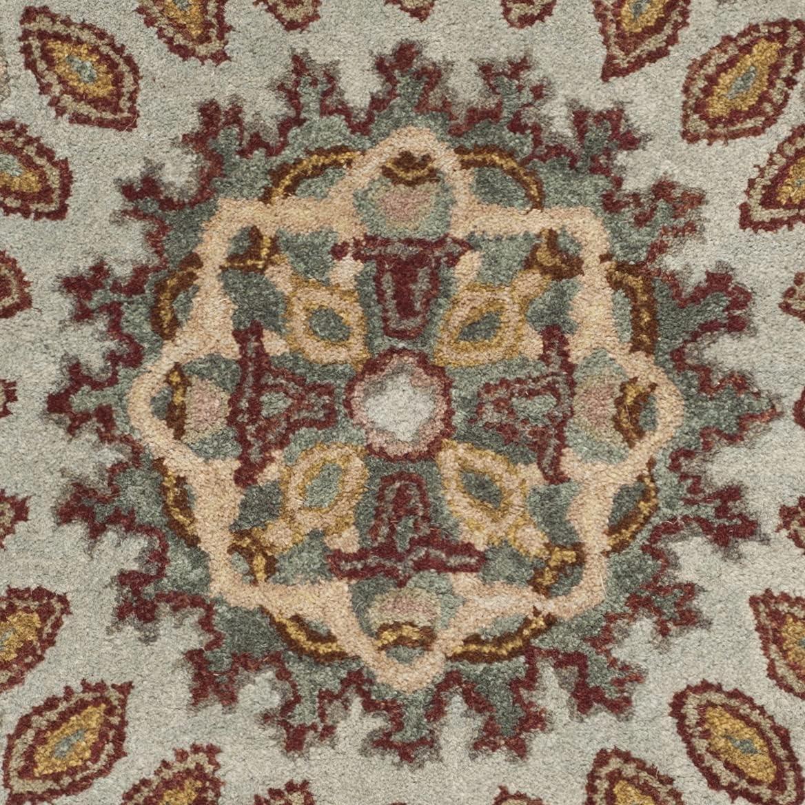 image:imageSAFAVIEH Heritage Collection Area Rug 5 x 8 Light Brown amp Grey Handmade Traditional Oriental Wool Ideal for High Traffic Areas in Living Room Bedroom HG914ABlueGrey
