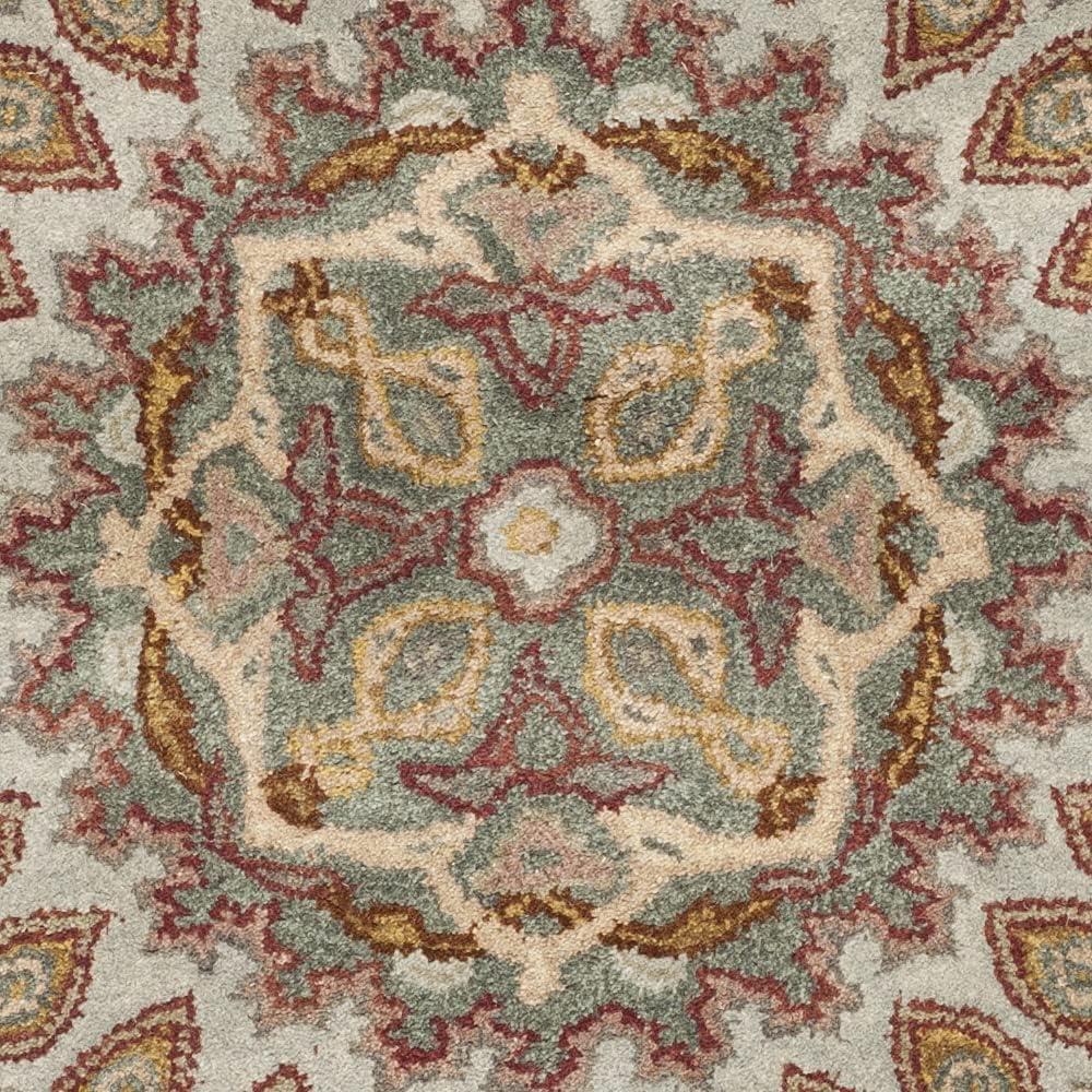 image:imageSAFAVIEH Heritage Collection Area Rug 5 x 8 Light Brown amp Grey Handmade Traditional Oriental Wool Ideal for High Traffic Areas in Living Room Bedroom HG914ABlueGrey