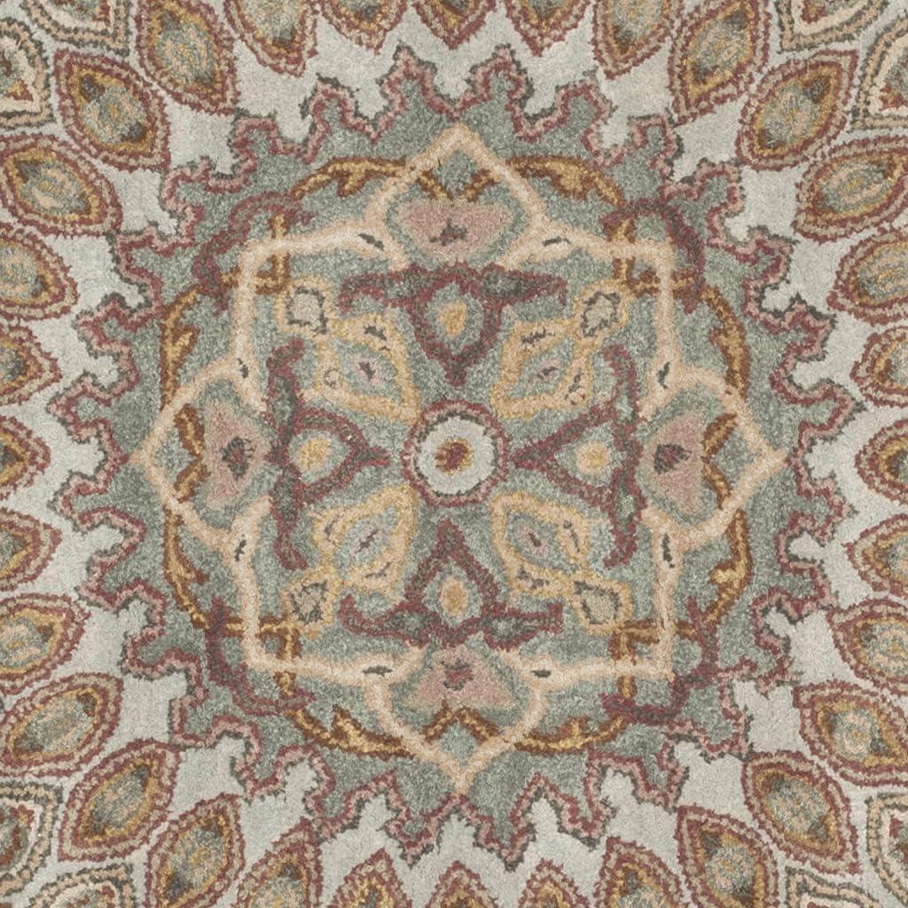 image:imageSAFAVIEH Heritage Collection Area Rug 5 x 8 Light Brown amp Grey Handmade Traditional Oriental Wool Ideal for High Traffic Areas in Living Room Bedroom HG914ABlueGrey