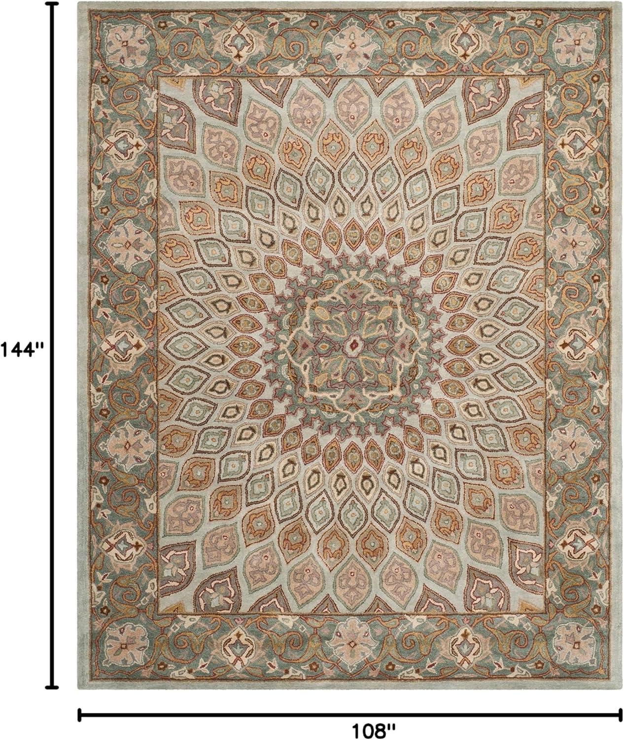 image:imageSAFAVIEH Heritage Collection Area Rug 5 x 8 Light Brown amp Grey Handmade Traditional Oriental Wool Ideal for High Traffic Areas in Living Room Bedroom HG914ABlueGrey