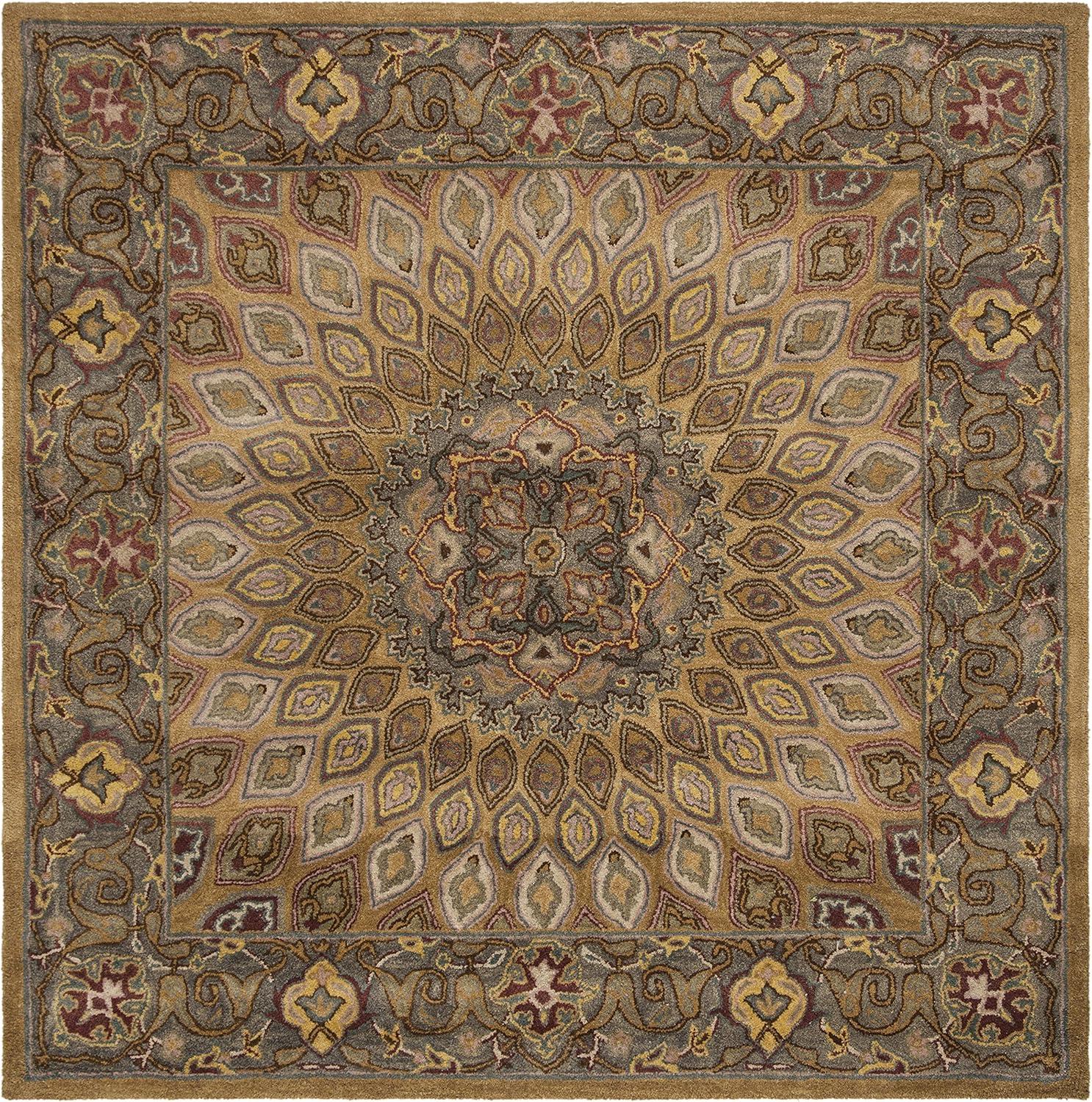 image:imageSAFAVIEH Heritage Collection Area Rug 5 x 8 Light Brown amp Grey Handmade Traditional Oriental Wool Ideal for High Traffic Areas in Living Room Bedroom HG914ALight BrownGrey