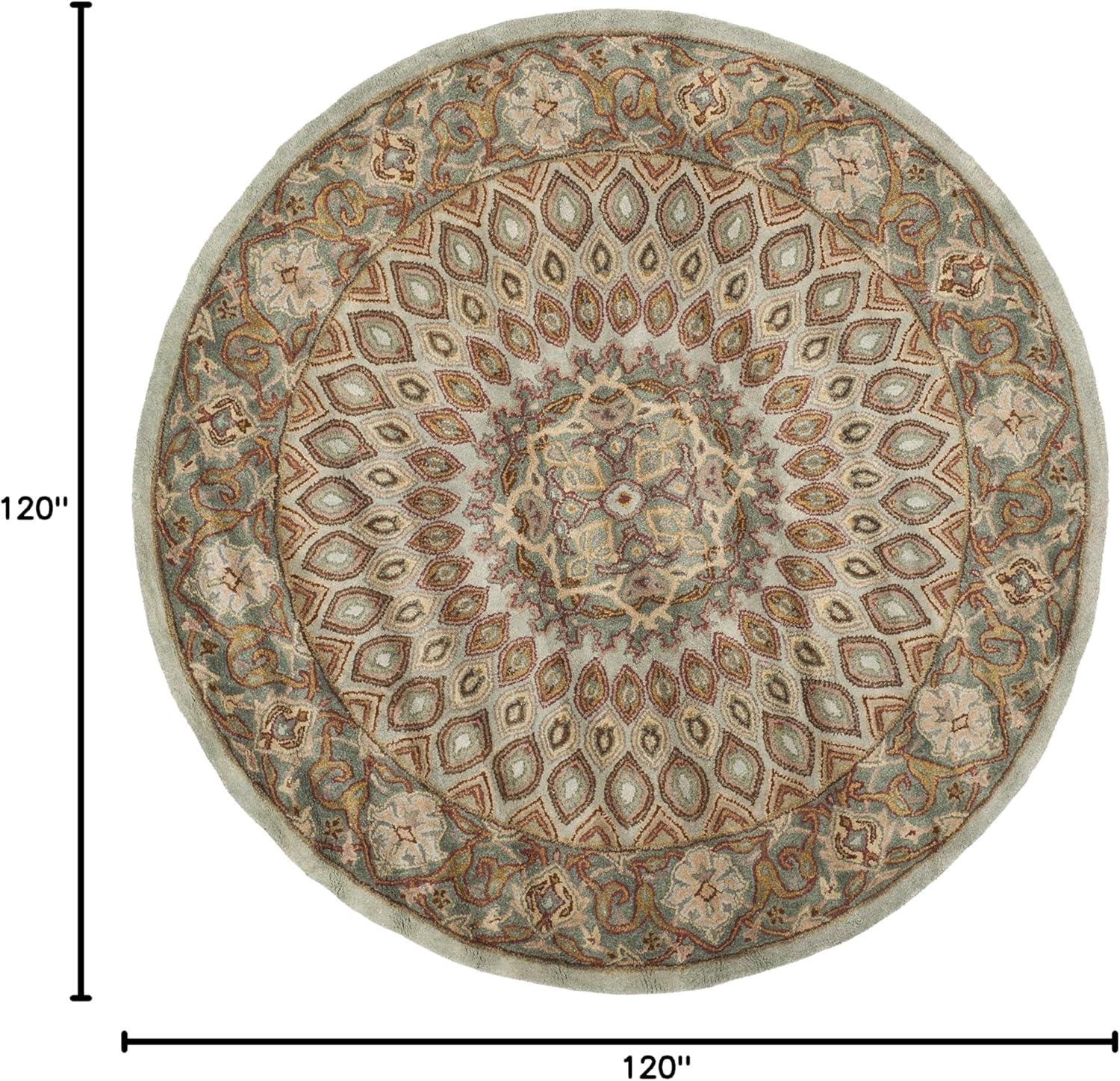 image:imageSAFAVIEH Heritage Collection Area Rug 5 x 8 Light Brown amp Grey Handmade Traditional Oriental Wool Ideal for High Traffic Areas in Living Room Bedroom HG914ABlueGrey