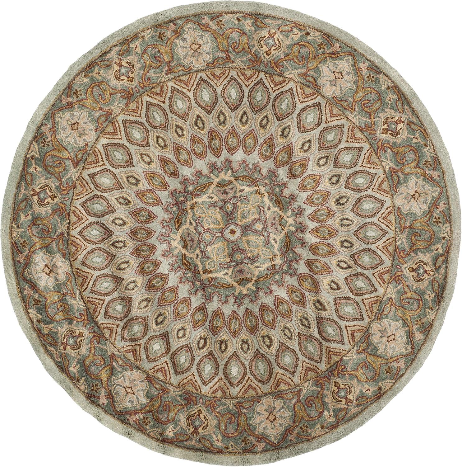 image:imageSAFAVIEH Heritage Collection Area Rug 5 x 8 Light Brown amp Grey Handmade Traditional Oriental Wool Ideal for High Traffic Areas in Living Room Bedroom HG914ABlueGrey